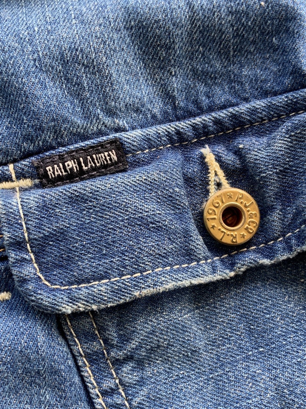 Polo Ralph Lauren Spring 2007 Polo Ralph Lauren Stadium Bear Blue Denim Jacket Size US M / EU 48-50 / 2 - 4 Thumbnail