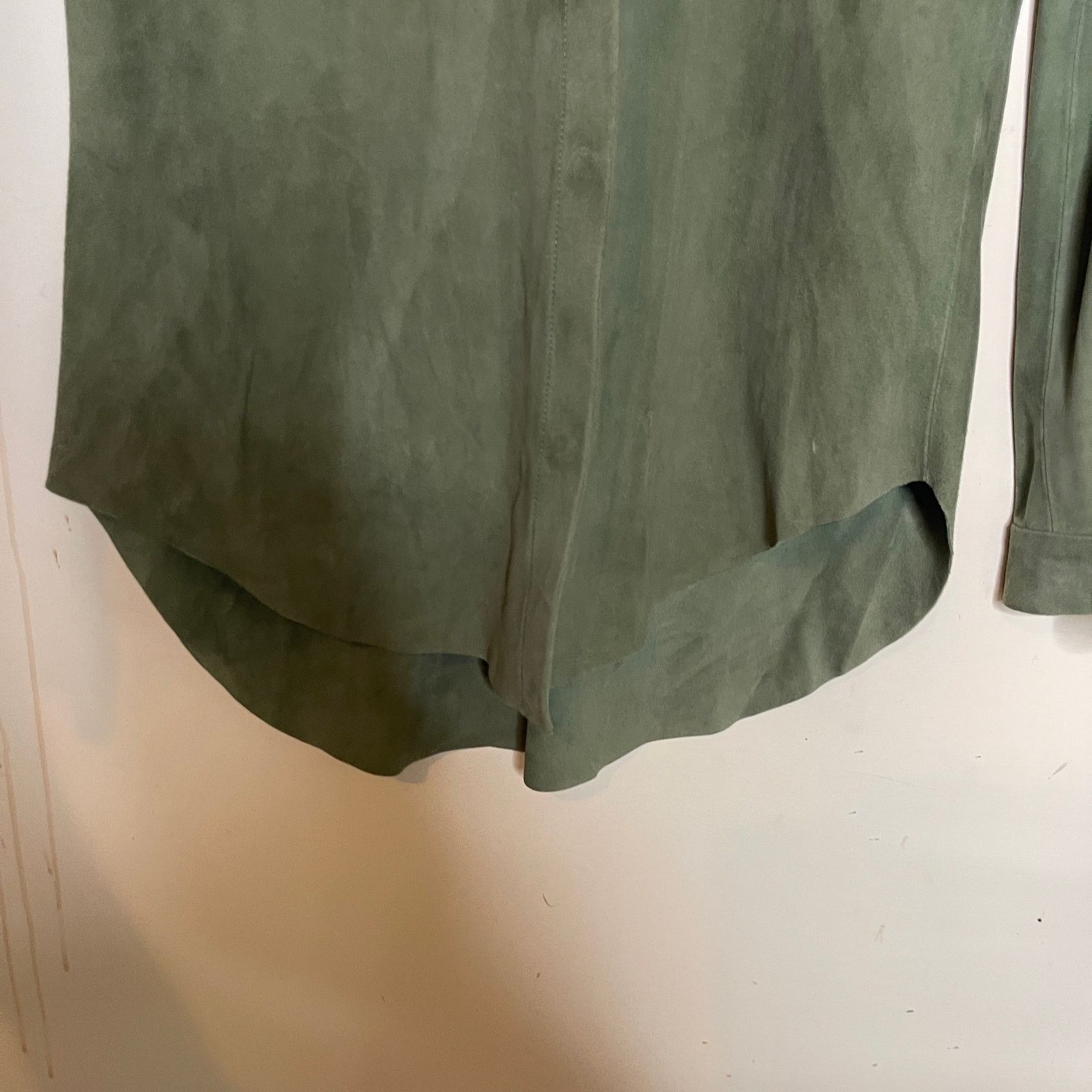 Osklen Osklen green suede 100% leather button down shirt jacket M Size M / US 6-8 / IT 42-44 - 8 Thumbnail