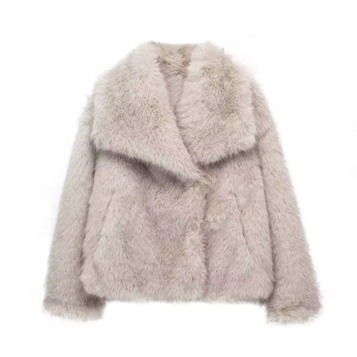 Japanese Brand × Vintage Ladies Faux Fur Plush Wool Long Sleeve Jacket Size M / US 6-8 / IT 42-44 - 1 Thumbnail