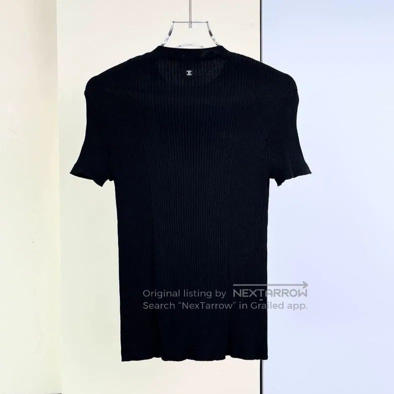 Chanel Chanel 24C black knitted short sleeves Size XS / US 0-2 / IT 36-38 - 3 Thumbnail