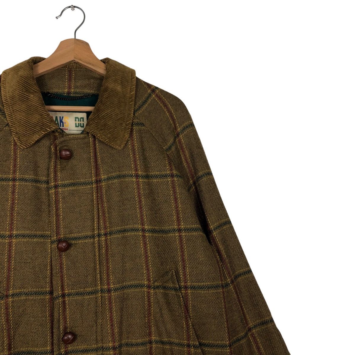 DAKS 🔥Vintage Wool Jacket Daks Fly Herringbone Tartan Design Size US M / EU 48-50 / 2 - 6 Thumbnail