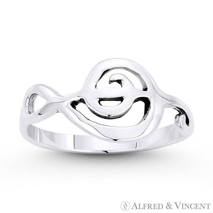 Other G-Clef Musical Symbol Charm Ring in .925 Sterling Silver Size ONE SIZE - 1 Preview