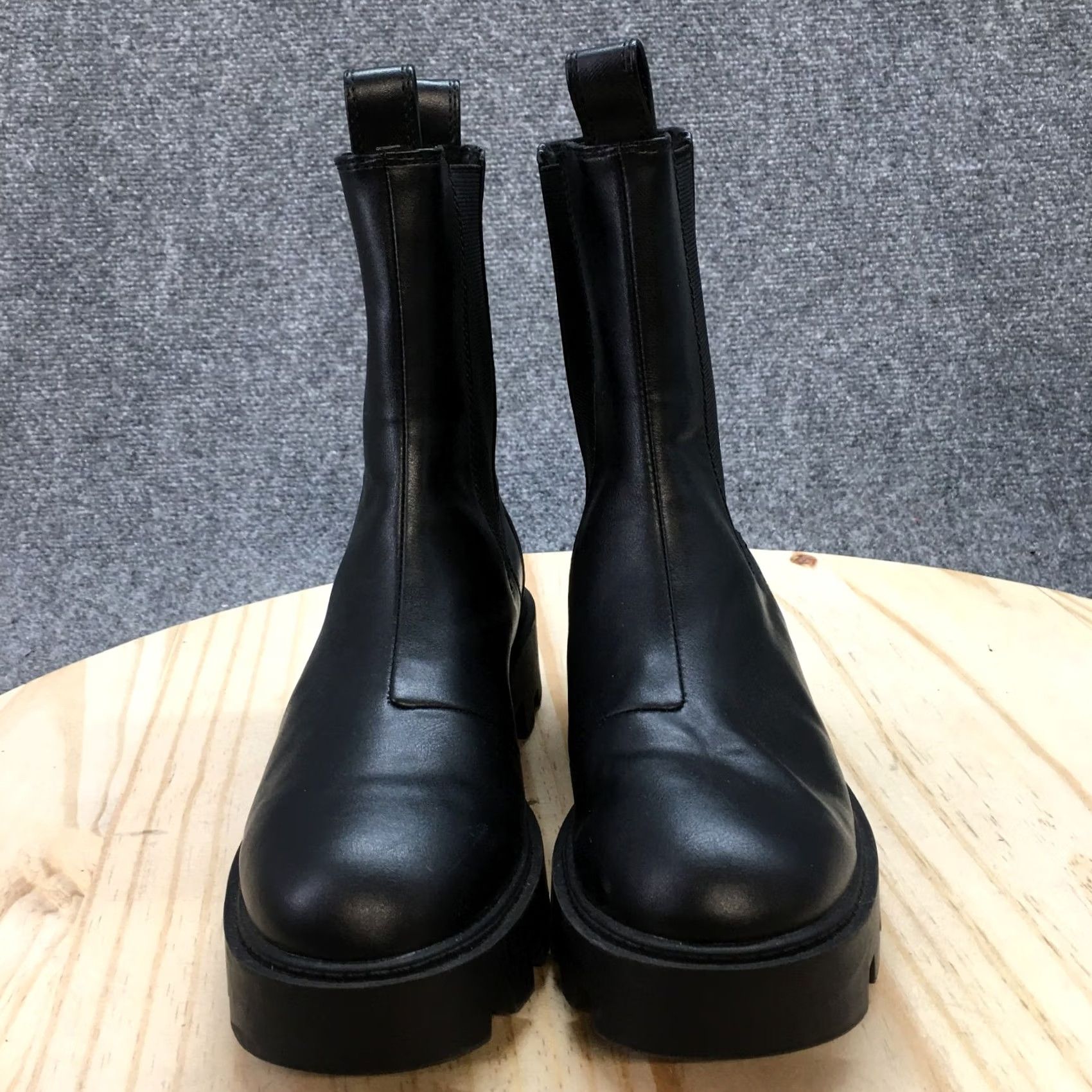H&M H & M Womens Chelsea Ankle Booties Black Pull On Comfort Chunk Heels 36 Size US 6 / IT 36 - 5 Thumbnail