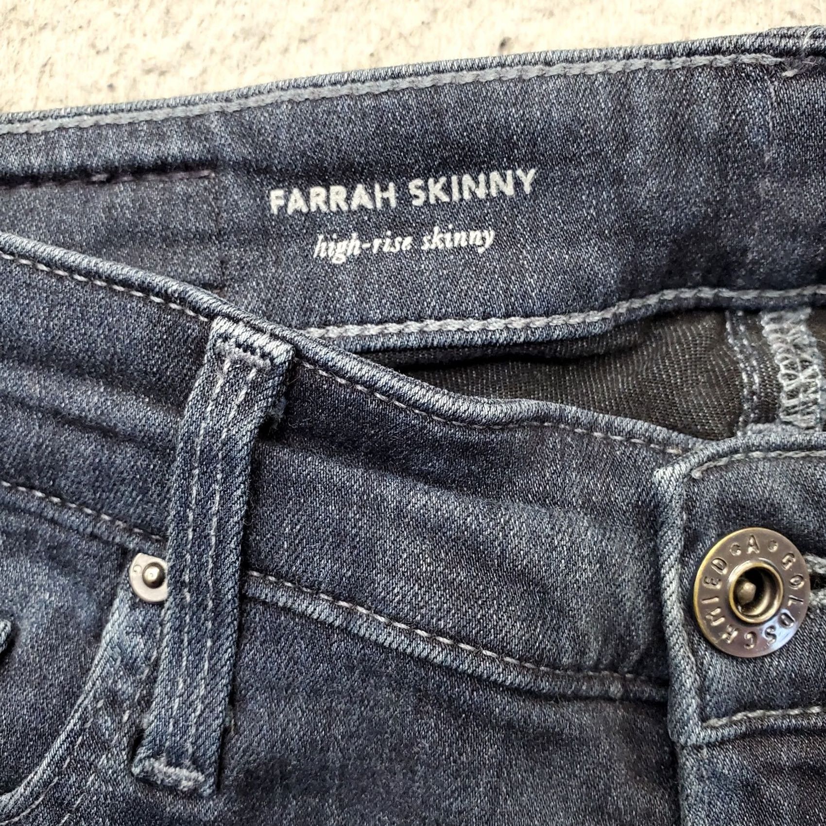 Denime AG Adriano Goldschmied Jeans Womens 27R Blue Denim Farrah Skinny High-Rise Jeans Size 27" / US 4 / IT 40 - 7 Thumbnail