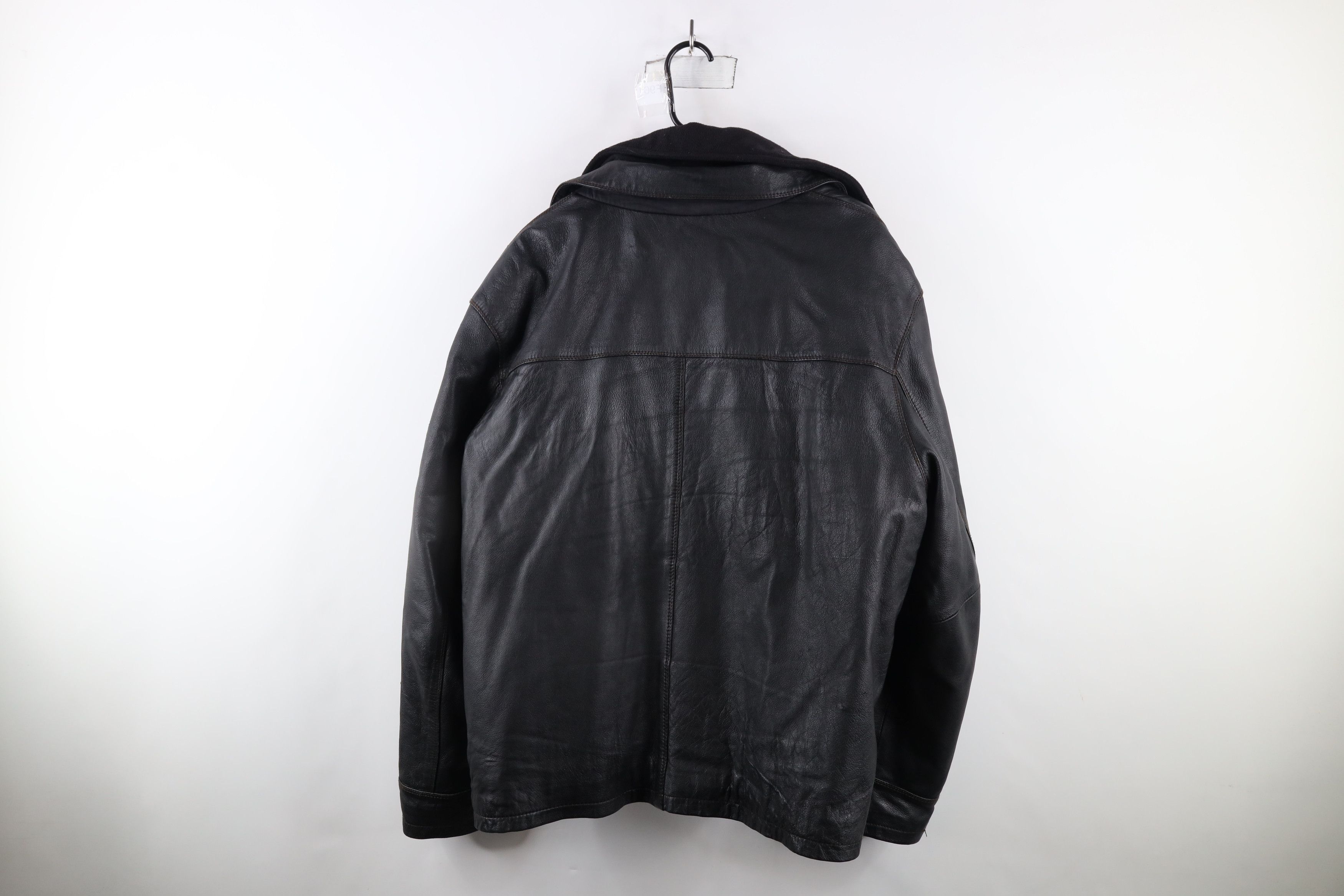 L.L. Bean × Vintage Vintage 90s LL Bean Goatskin Leather Flight Bomber Jacket Size US XXL / EU 58 / 5 - 10 Thumbnail