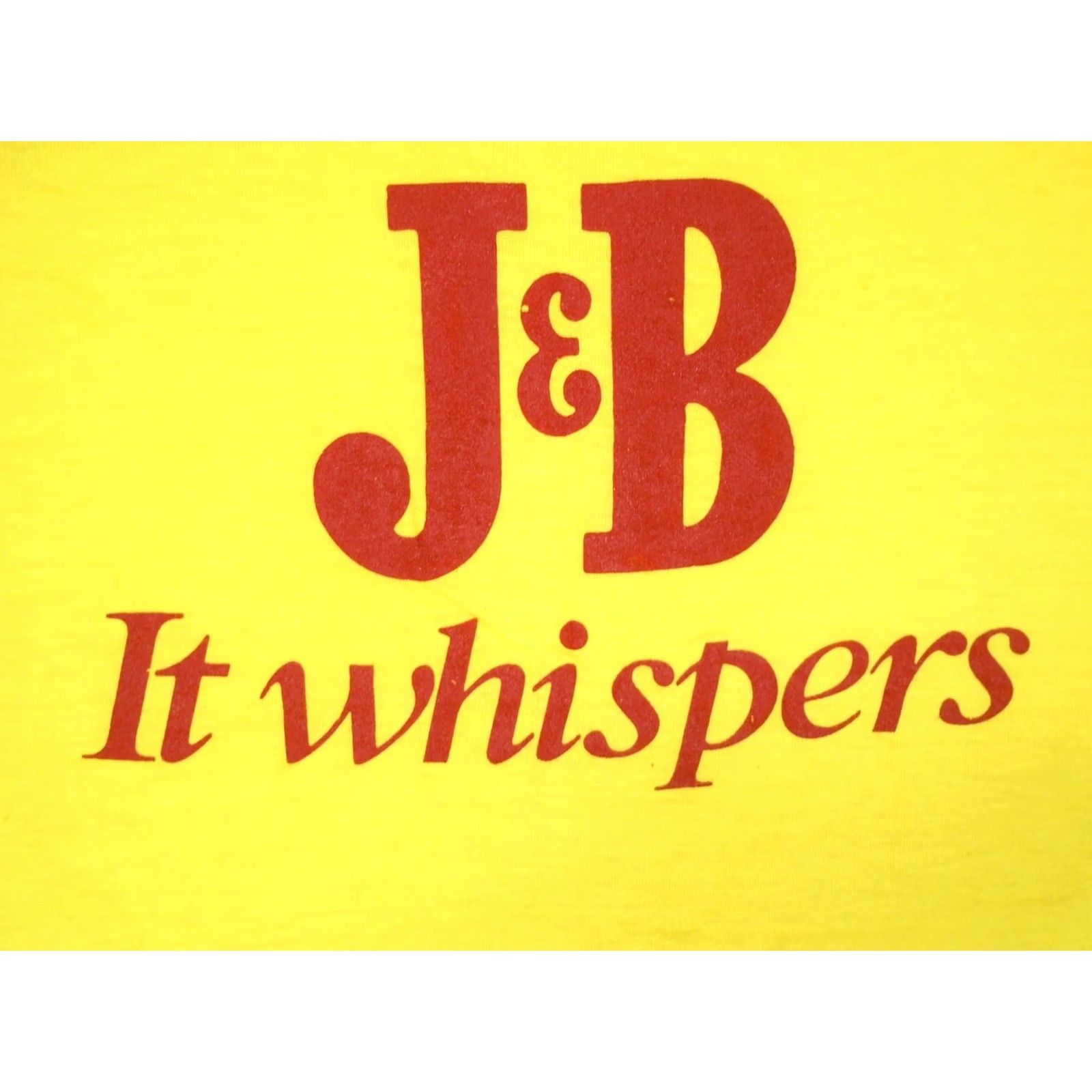 Vintage J&B T-Shirt Shirt XS Vintage 80s Yellow 50% Cotton/50% Polyester Deadstock Unwashed Paper Thin Mens Size US XS / EU 42 / 0 - 4 Thumbnail