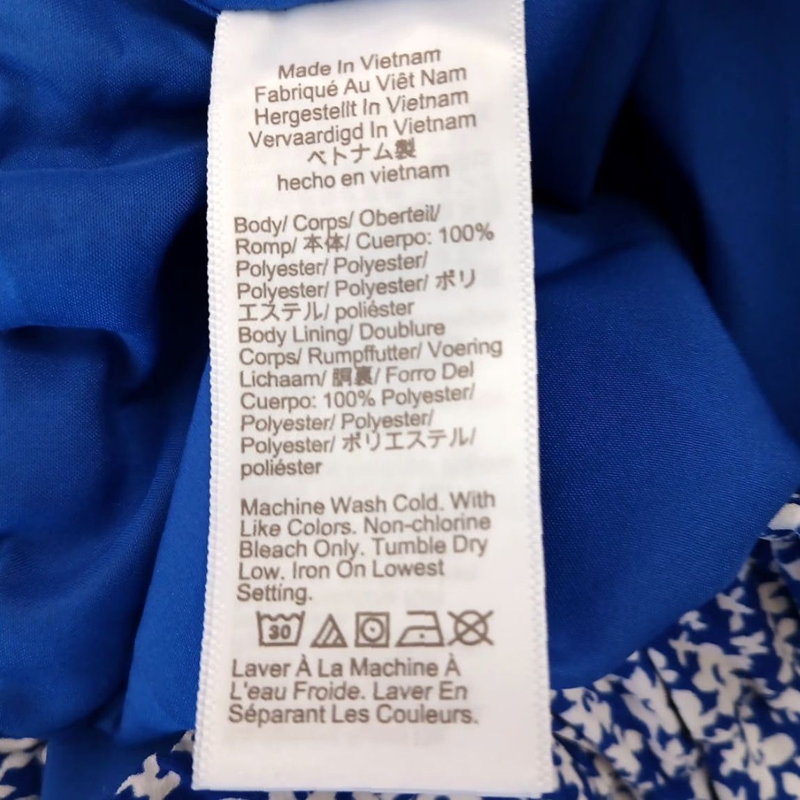 J.Crew J.Crew Skirt PL Knee Length Floral Blue Elastic Waist Lined Pockets Slit Petite Women Skirt Size 36" / US 14 / IT 50 - 8 Thumbnail