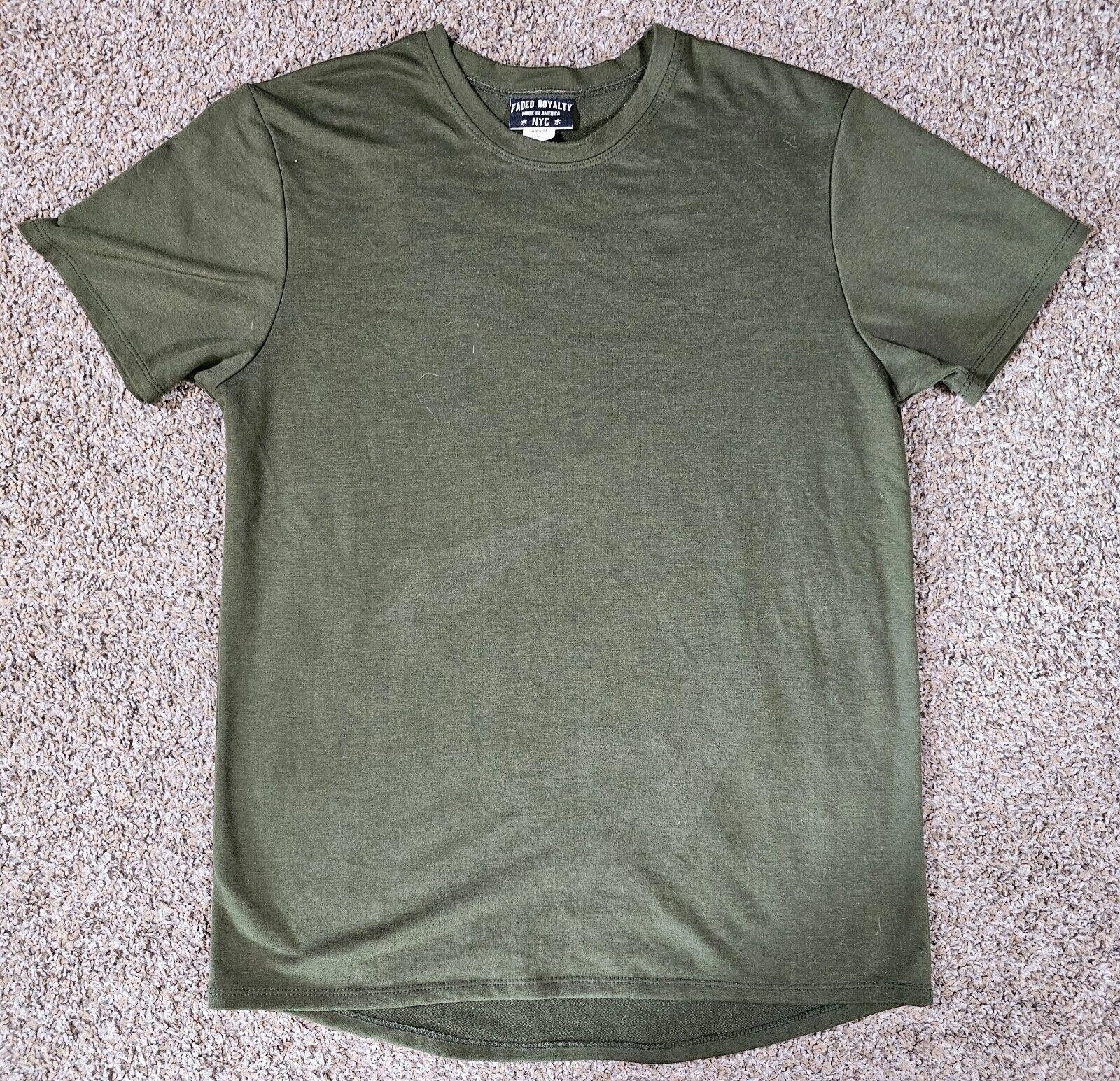 Designer faded royalty nyc made in AMERICA Green L TEE HIGH QUALITY Size US L / EU 52-54 / 3 - 1 Thumbnail