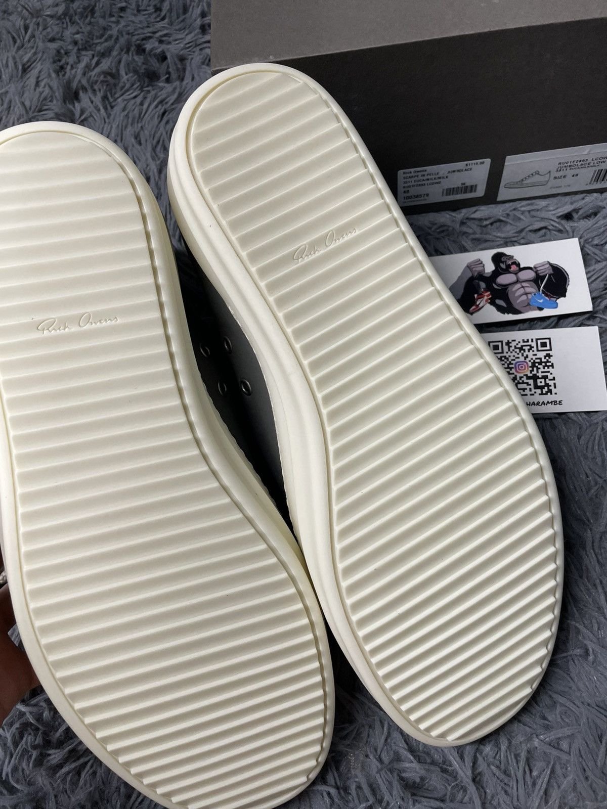 Rick Owens Rick Owens Ramone Low Jumbo Lace Euca/Milk Size US 15 / EU 48 - 5 Thumbnail