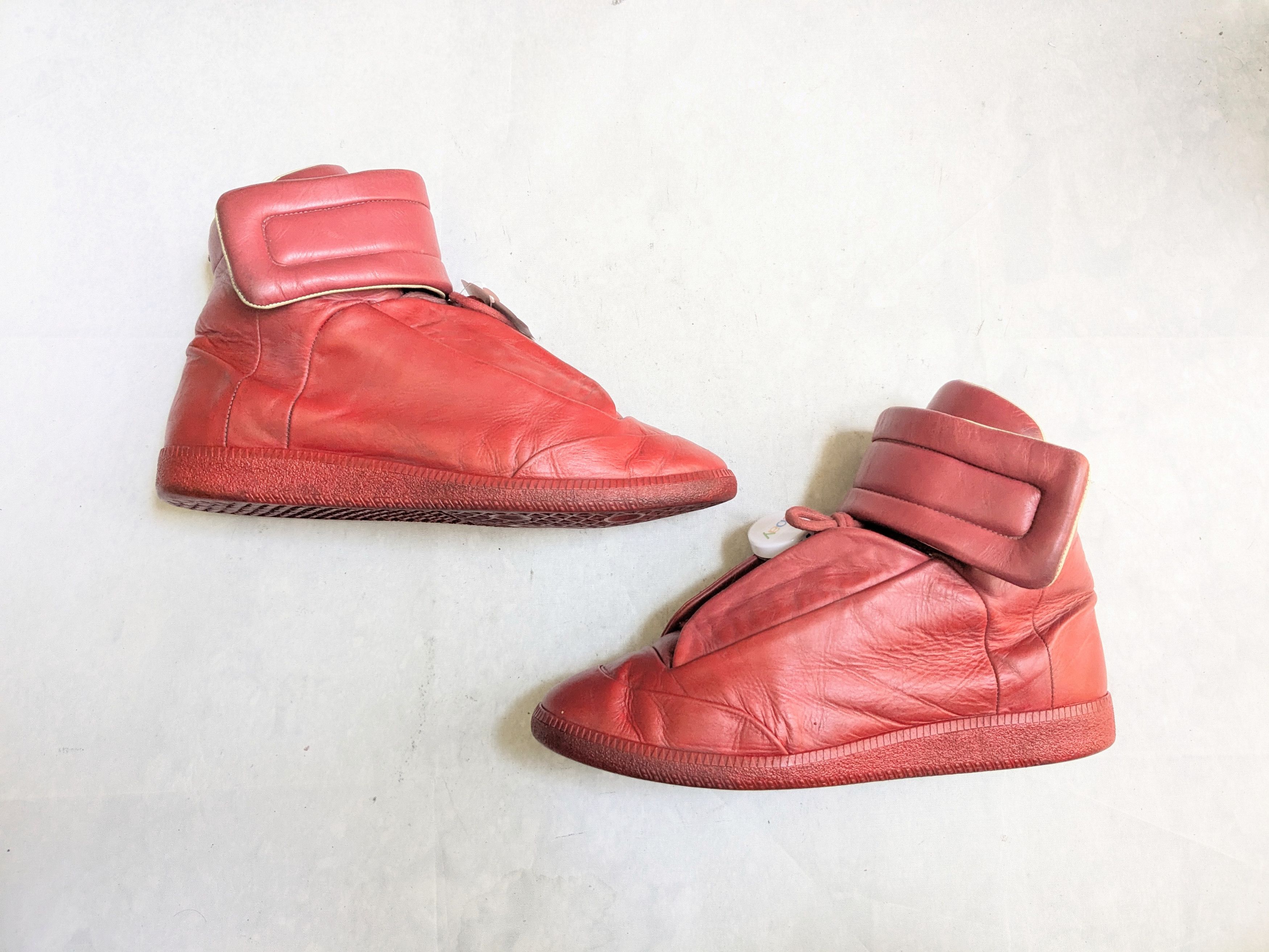 Maison Margiela Maison Margiela Future Sneakers Red 11 44 High Tops Leather Size US 11 / EU 44 - 1 Thumbnail