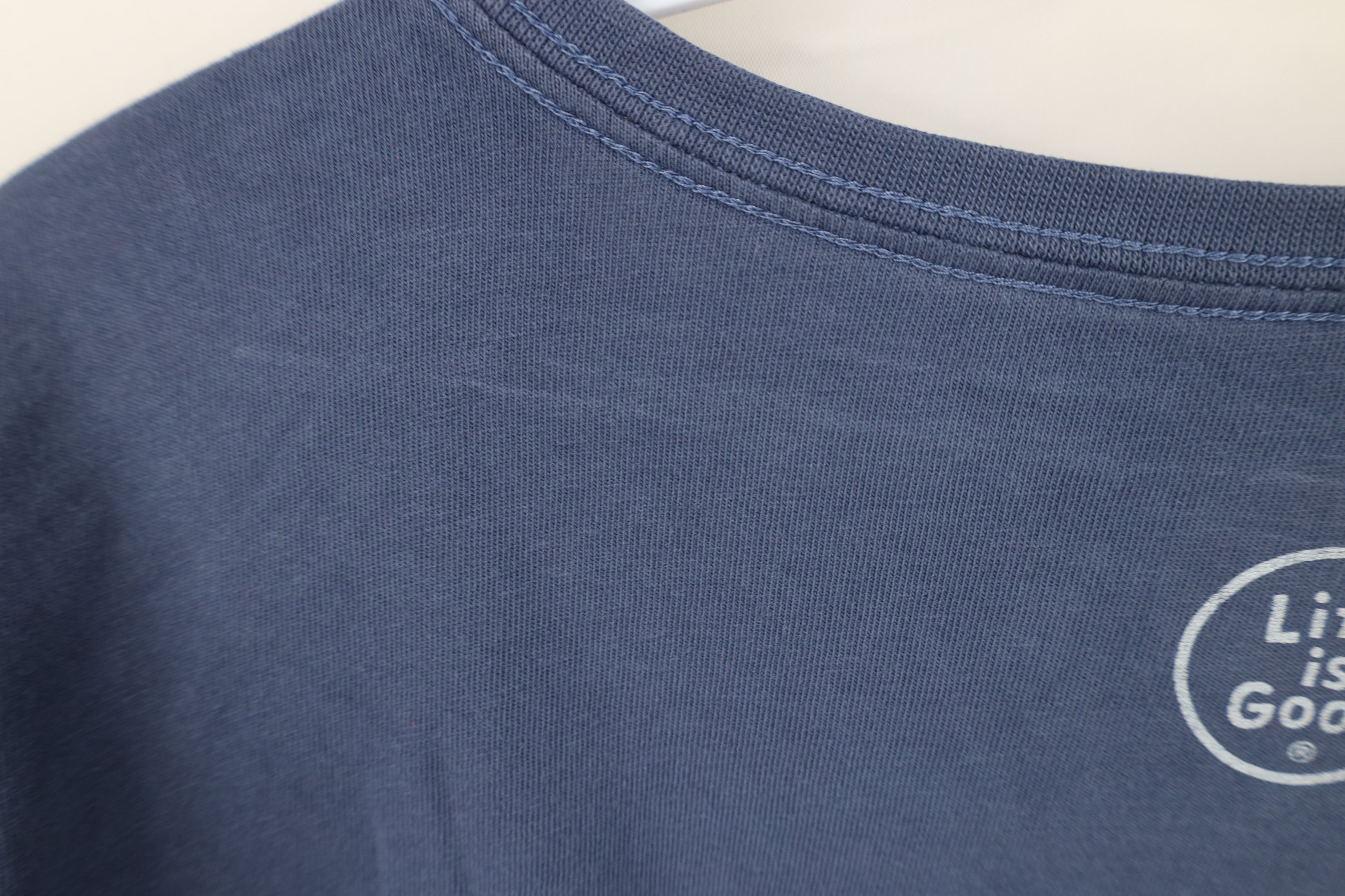 Life is Good Life is Good Go Places Bicycle Cycling V-Neck T-Shirt Blue Size XL / US 12-14 / IT 48-50 - 10 Thumbnail