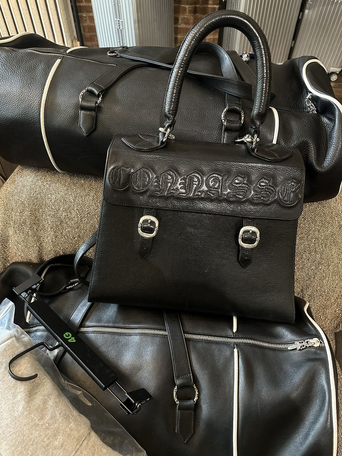 Chrome Hearts Chrome Hearts FRENCH CUNT BITCH CONNASSE XL Travel Bag Size ONE SIZE - 21 Thumbnail