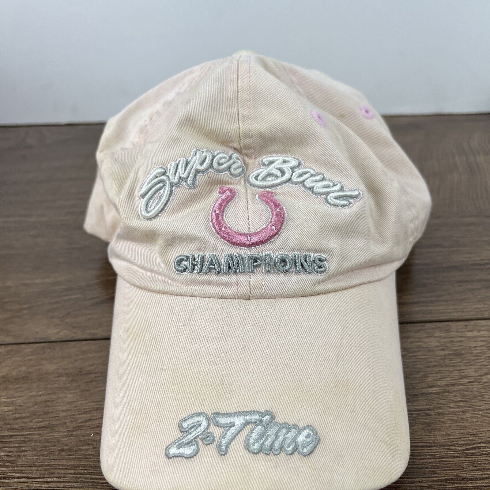 Other Indianapolis Colts Hat 2 Time Champions Pink Adjustable Adul Size ONE SIZE - 6 Thumbnail