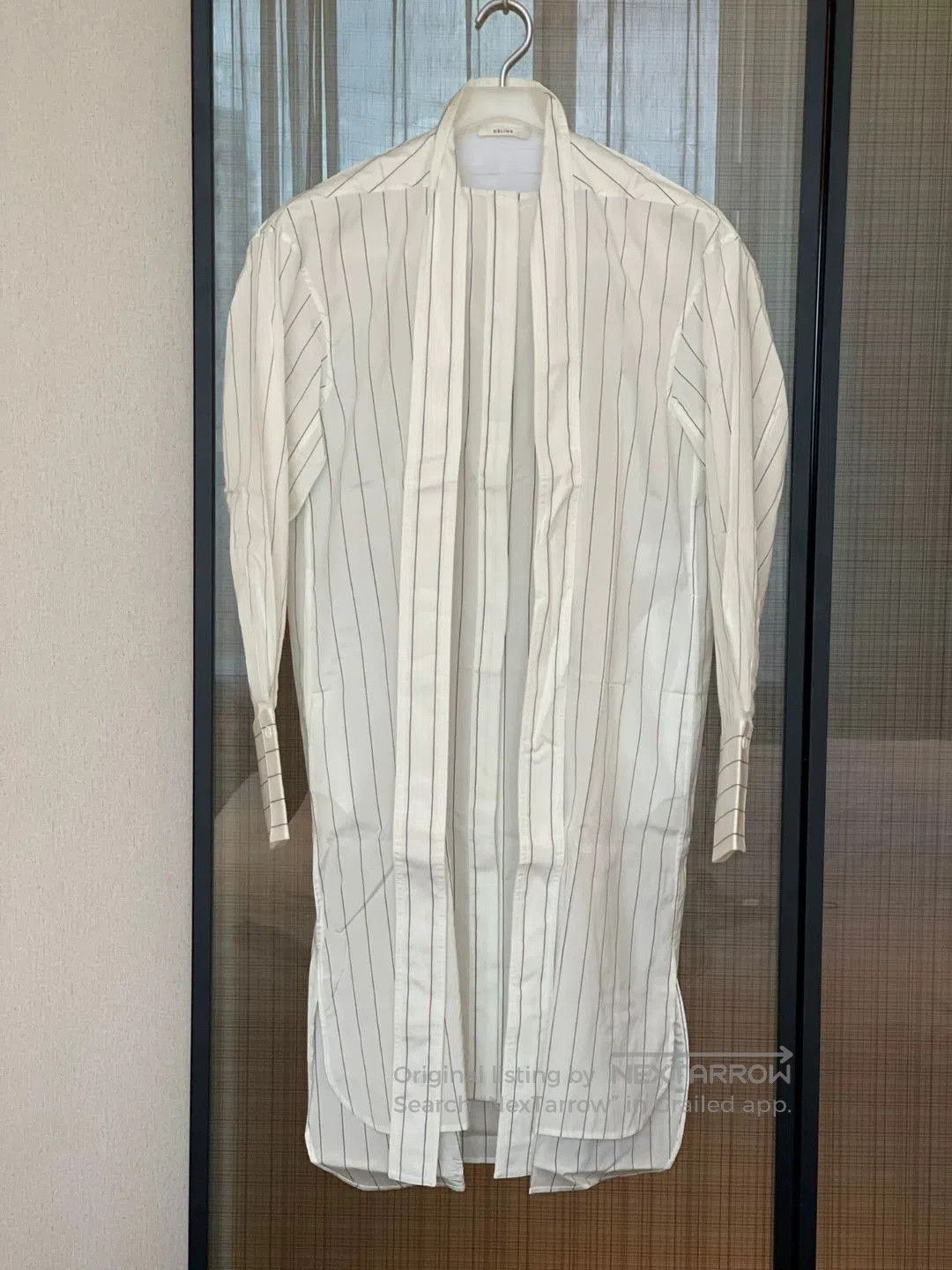 Celine celine striped shirt dress in white. Size S / US 4 / IT 40 - 1 Thumbnail