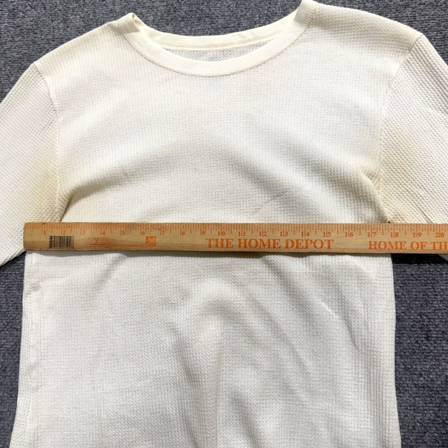 Fruit Of The Loom Fruit Of The Loom Thermal Long Sleeve Shirt Men M White Cotton Distressed Stained Size US M / EU 48-50 / 2 - 5 Thumbnail