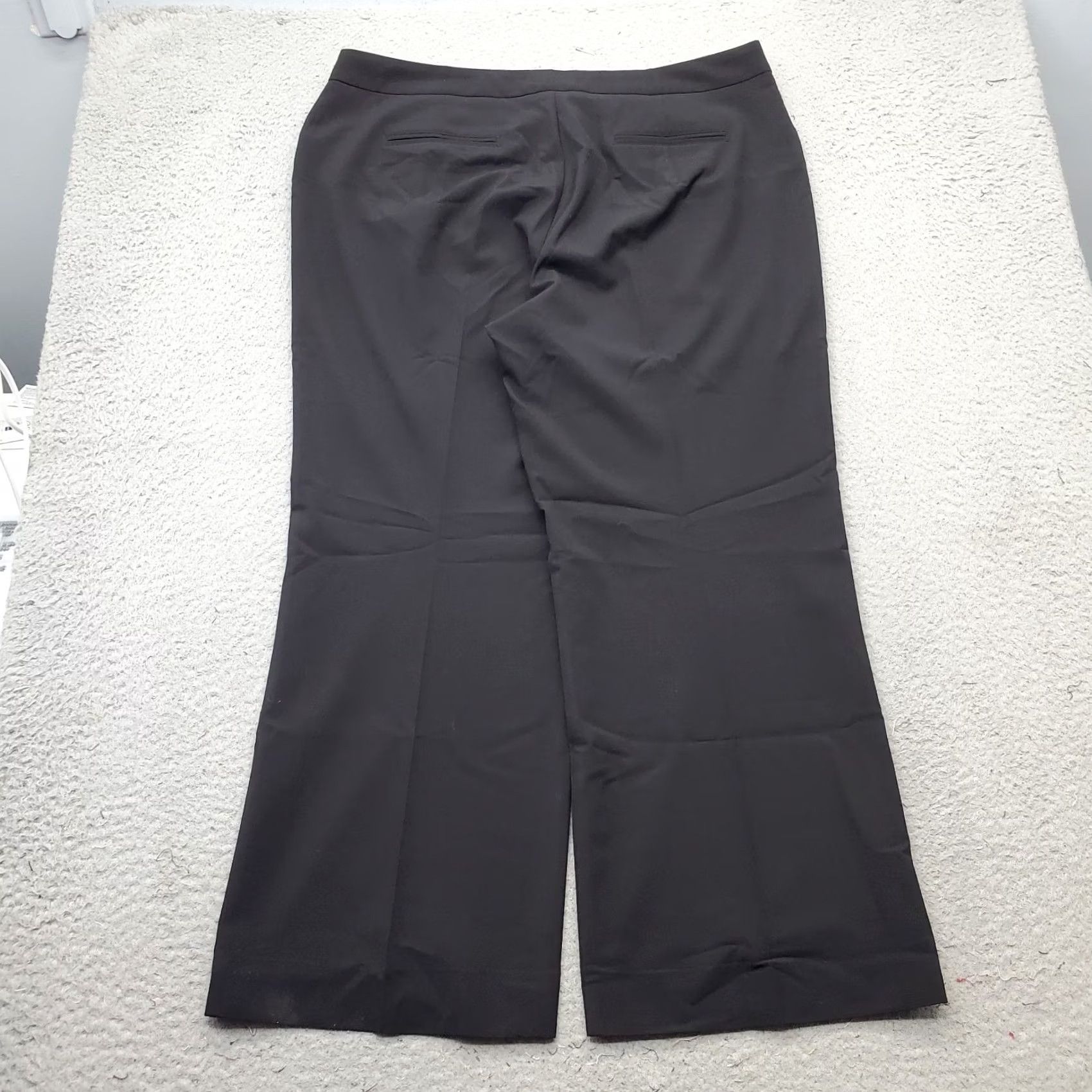 Nicole Miller Nicole Miller Essential Dress Pants Womens 16 Black Boot Leg Mid Rise NFMM7305 Mens? Womens Size 38" / US 16 / IT 52 - 2 Thumbnail