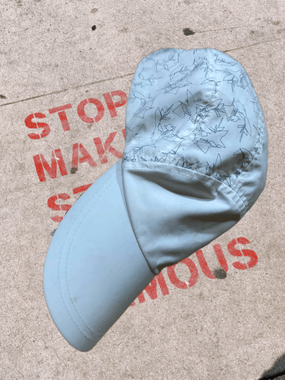 Nike Cap White Vintage Print Hats Y2K NIKE Size ONE SIZE - 1 Thumbnail