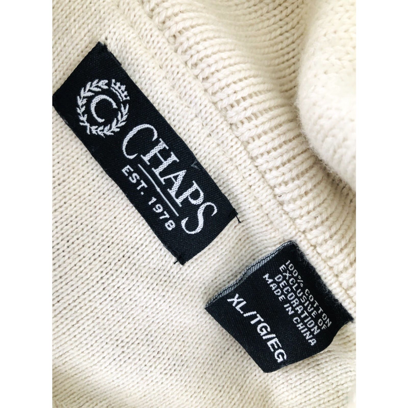 Chaps Chaps Mens XL Shawl Geometric Sweater Size US XL / EU 56 / 4 - 6 Thumbnail