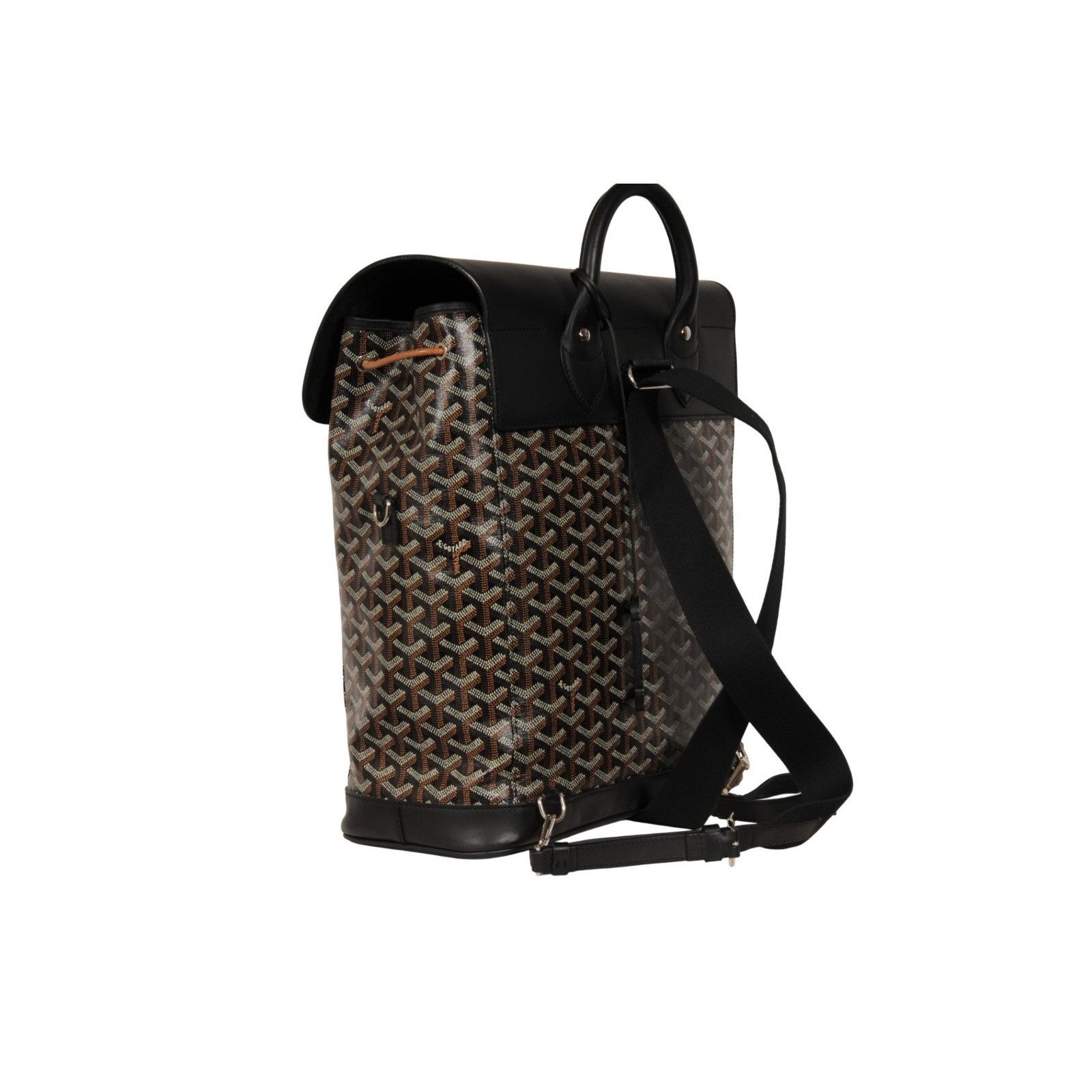Goyard Alpin MM Backpack Black Leather Drawstring Strap Size ONE SIZE - 4 Thumbnail