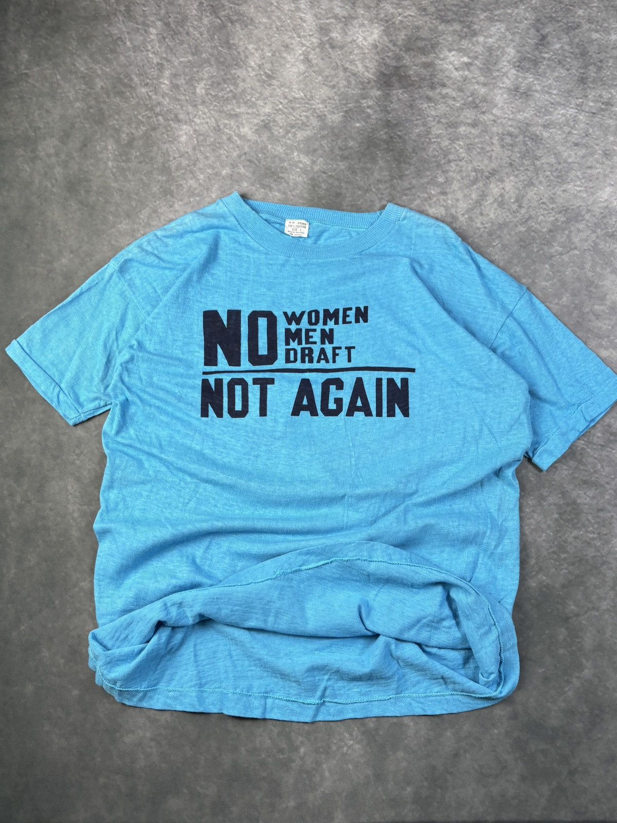 Vintage 1970s Anti Draft Tee True Vintage Political Protest Activist Size US M / EU 48-50 / 2 - 12 Thumbnail