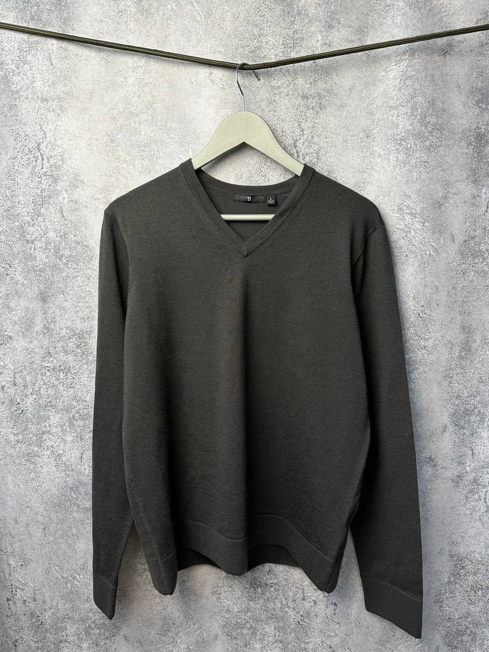 Jil Sander × Uniqlo Jil Sander Uniqlo J+ V-Neck Wool Sweater Jumper Pullover Size US L / EU 52-54 / 3 - 1 Thumbnail