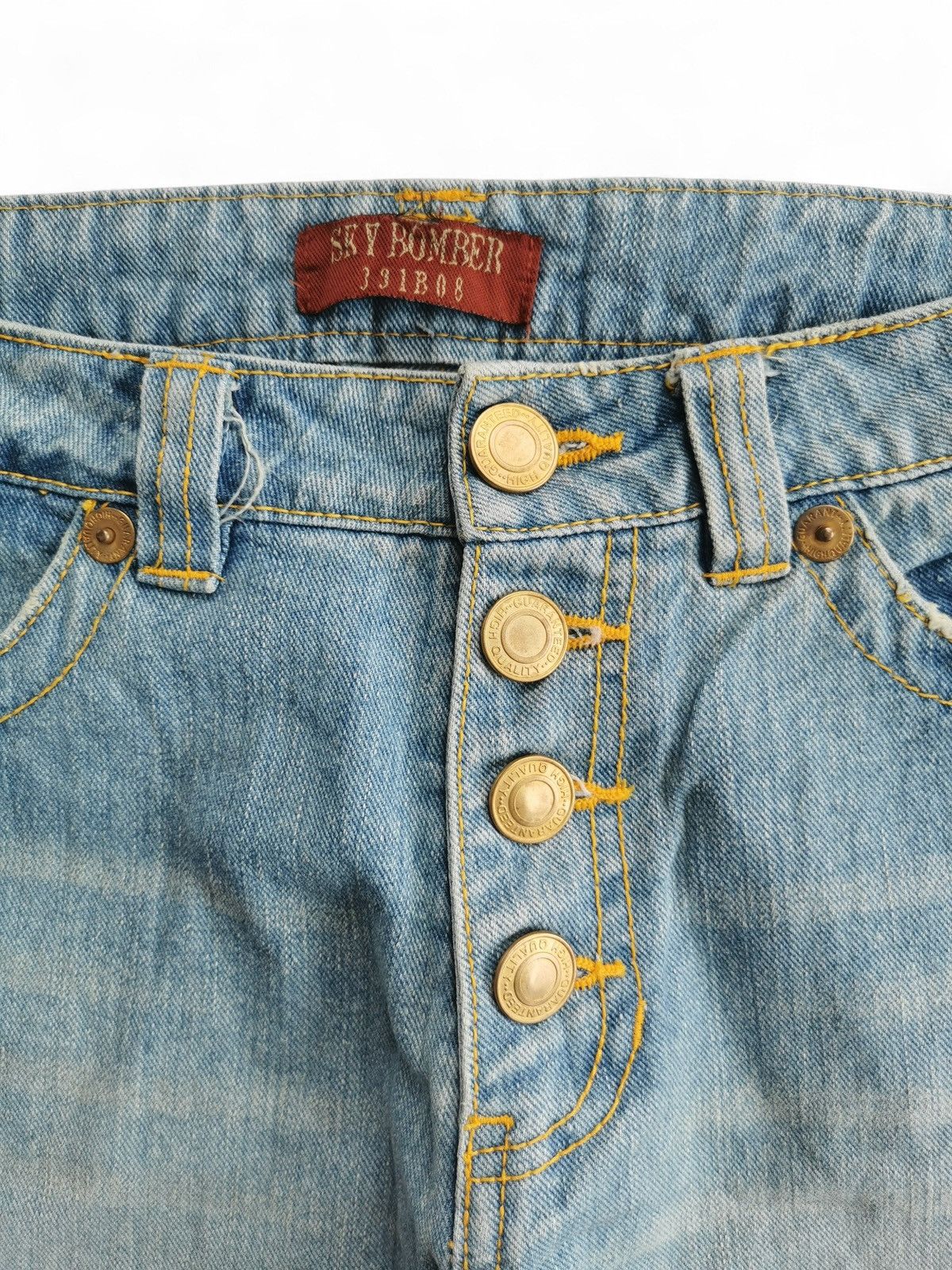 Tornado Mart Sky Bomber Show Gold Button Jeans Size US 30 / EU 46 - 7 Thumbnail