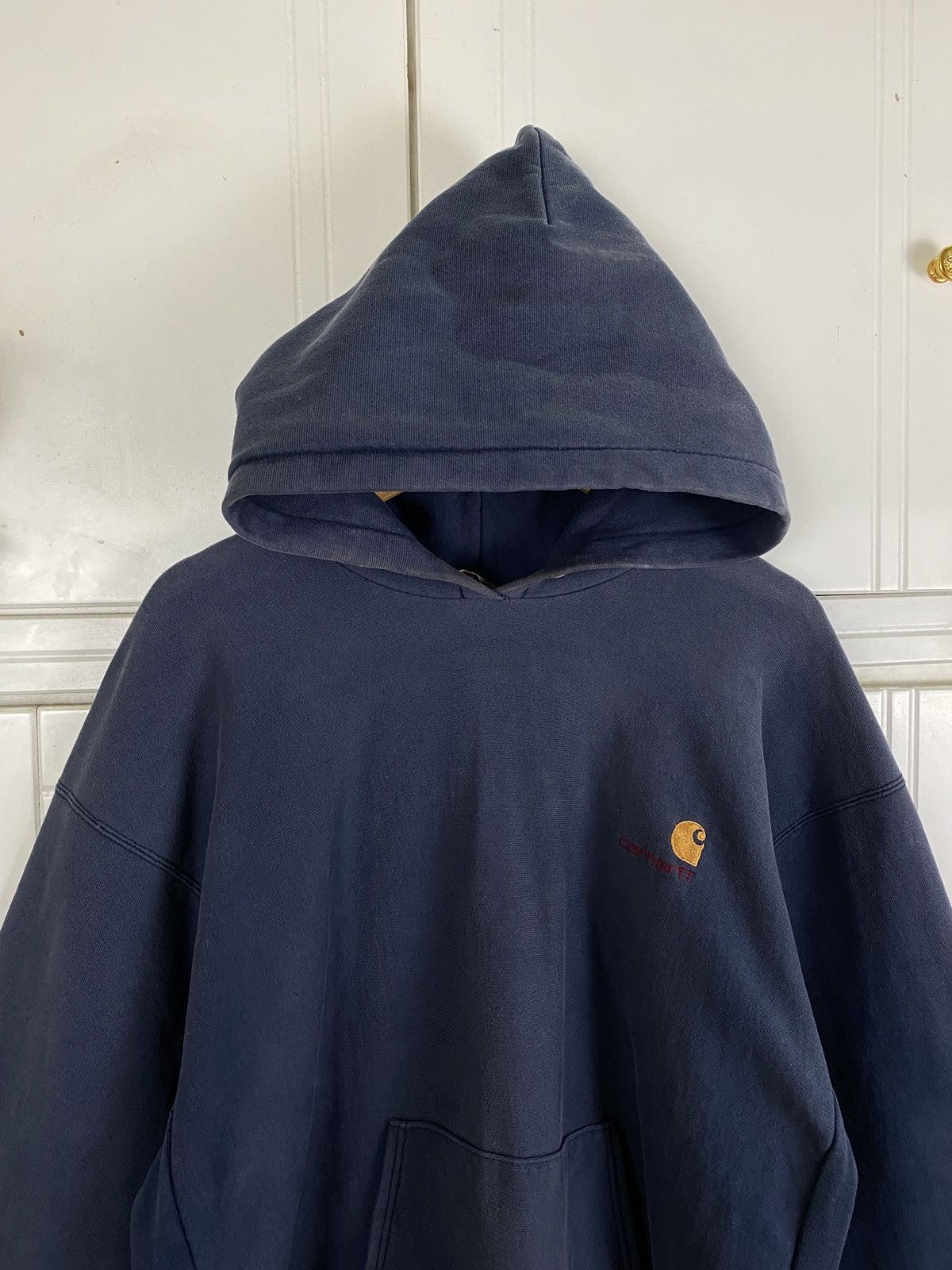 Carhartt × Vintage Vintage Carhartt Sunfaded Hoodies Size US XL / EU 56 / 4 - 2 Thumbnail