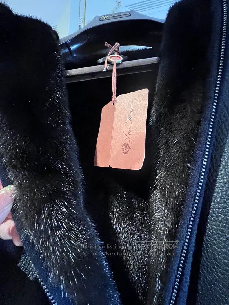 Loro Piana A luxurious watered-down fur coat crafted from