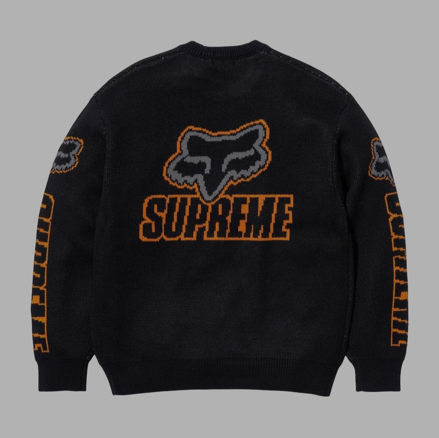 Supreme Supreme Fox Racing Knit Sweater Black/Orange FW25 - Medium Size US M / EU 48-50 / 2 - 6 Thumbnail