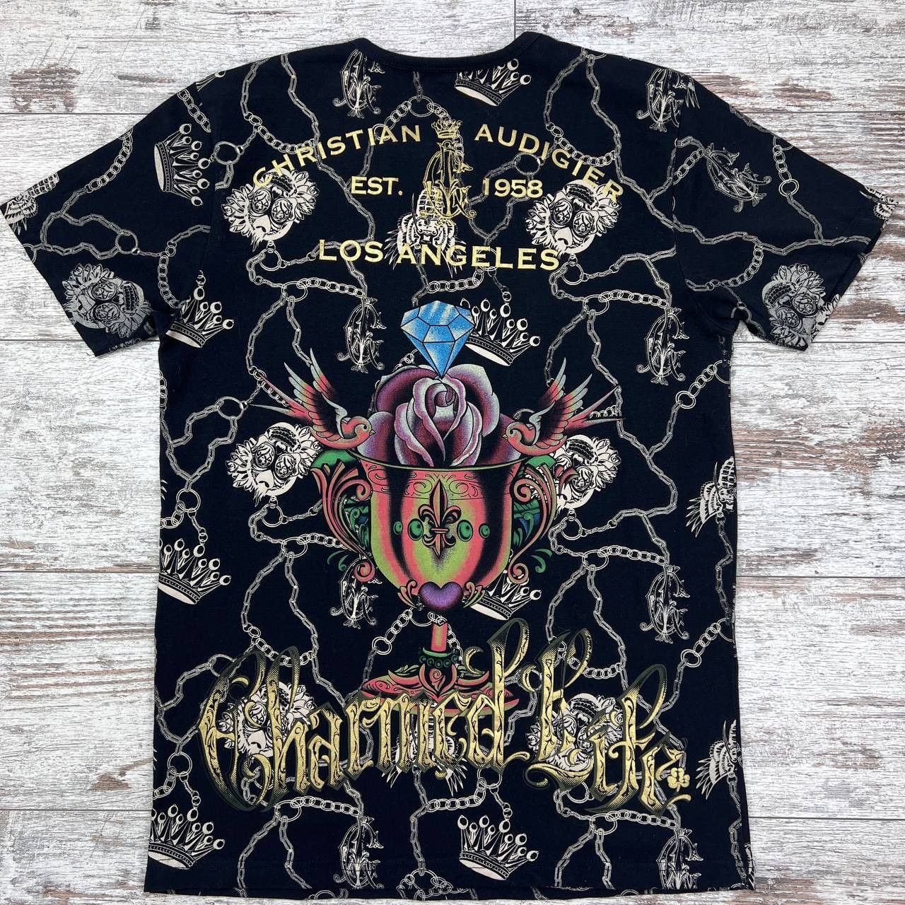 Christian Audigier × Ed Hardy Cristian Audigier Los Angeles T-Shirt Multicolor Size XL Size US XL / EU 56 / 4 - 7 Thumbnail