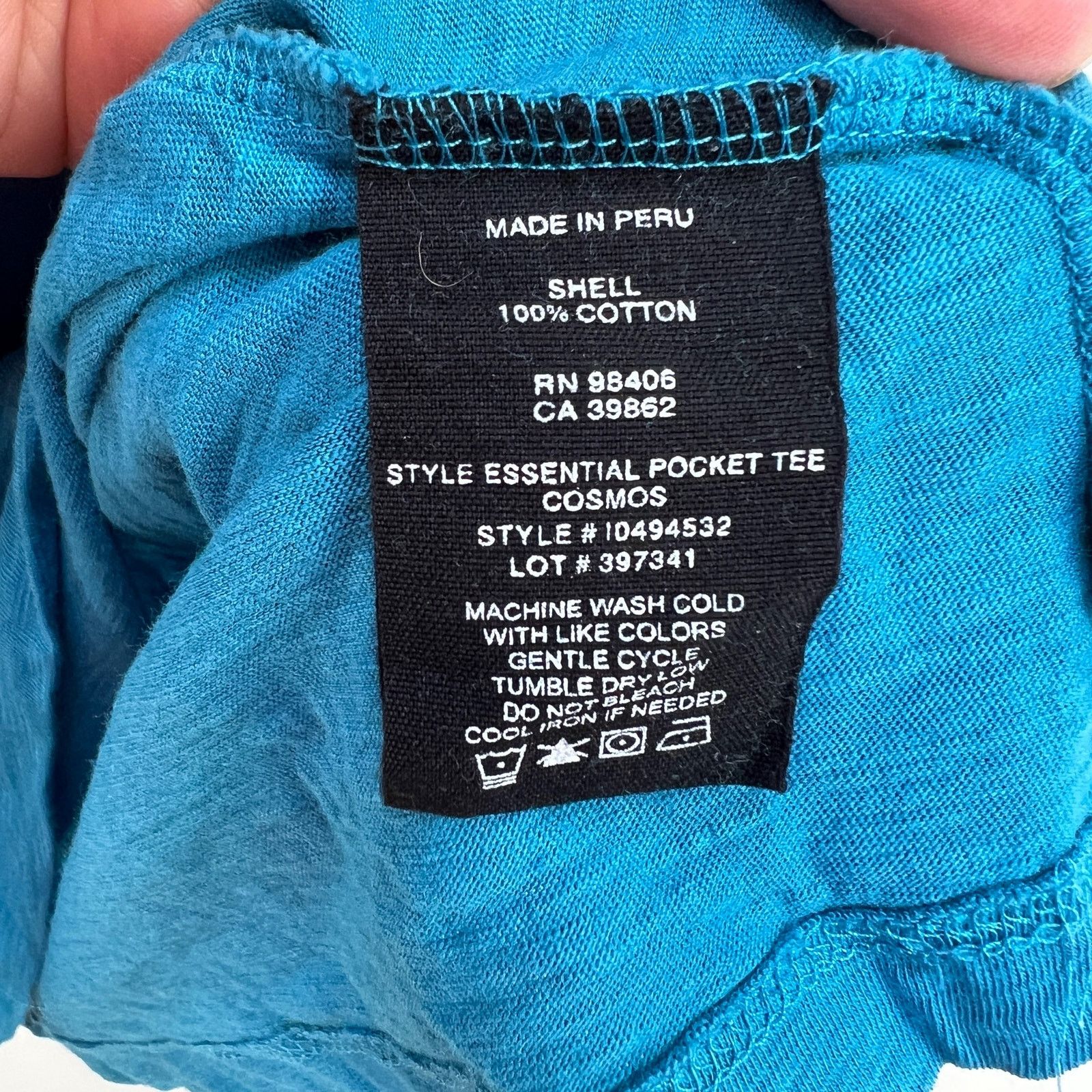 Theory Theory Essential Pocket Tee Shirt Teal Blue Short Sleeves Size US XL / EU 56 / 4 - 5 Thumbnail