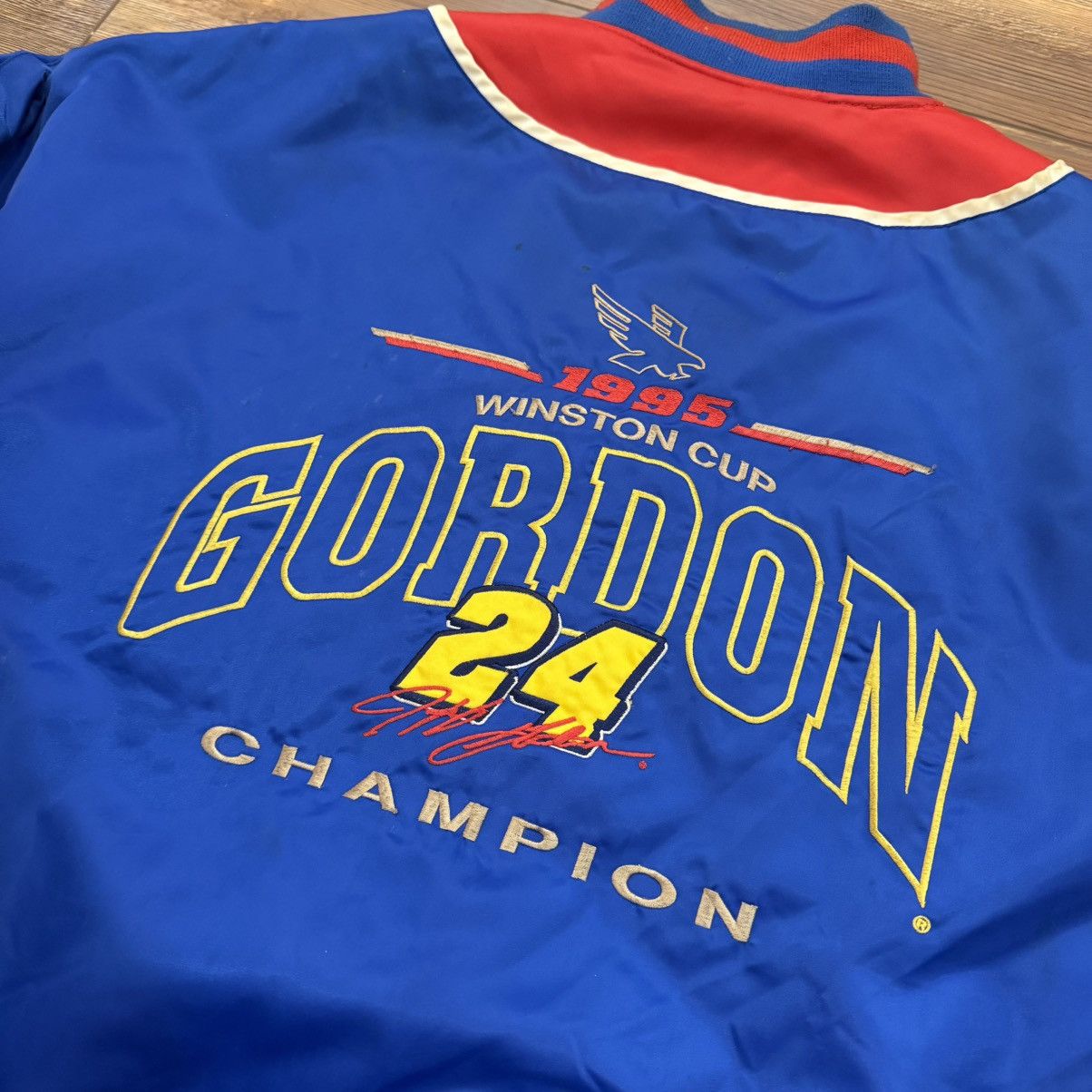 Nutmeg Vintage Blue Red NASCAR Jeff Gordon Signature Nutmeg Jacket Size US XL / EU 56 / 4 - 4 Thumbnail