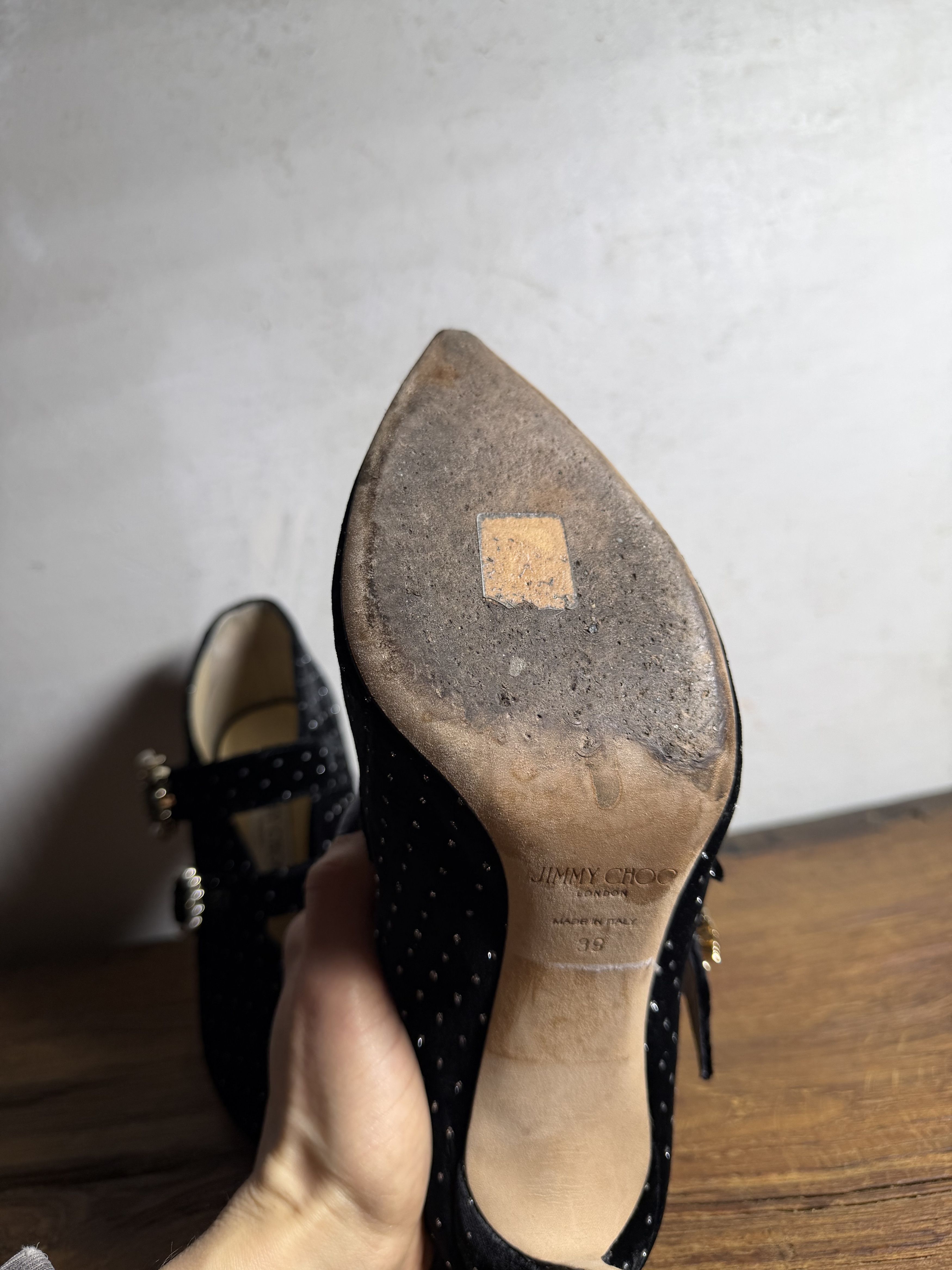 Jimmy Choo Jimmy Choo Larissa 100 Booties in Black Velvet Size US 9 / IT 39 - 10 Thumbnail