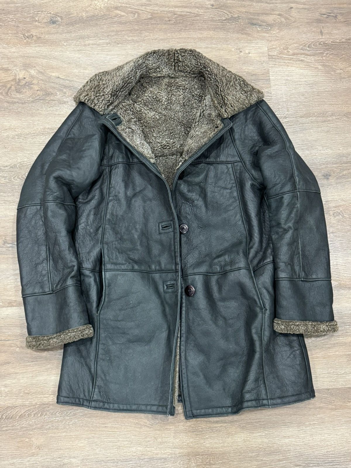 Genuine Leather Vintage Acton Shearling Coat Made in Canada Sheepskin Hooded Size US M / EU 48-50 / 2 - 4 Thumbnail