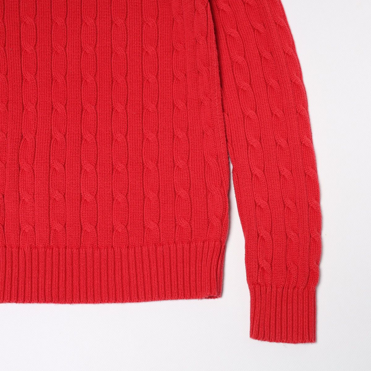 Polo Ralph Lauren Polo Ralph Lauren Red Cable Knit Sweater Size XL / US 12-14 / IT 48-50 - 3 Thumbnail