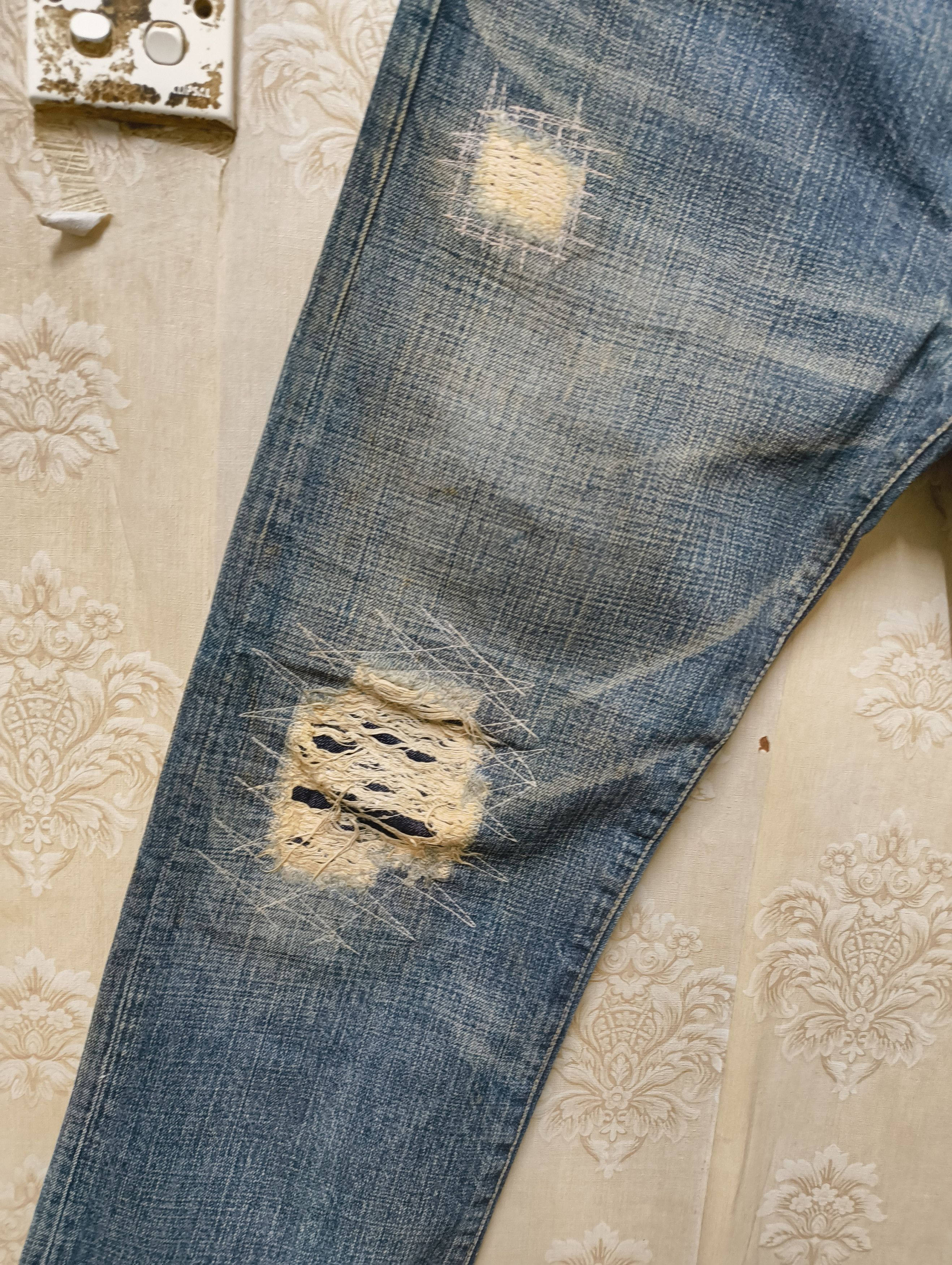 Japanese Brand VINTAGE GLAMB JAPAN DENIM DISTRESSED JEANS Size US 34 / EU 50 - 5 Thumbnail
