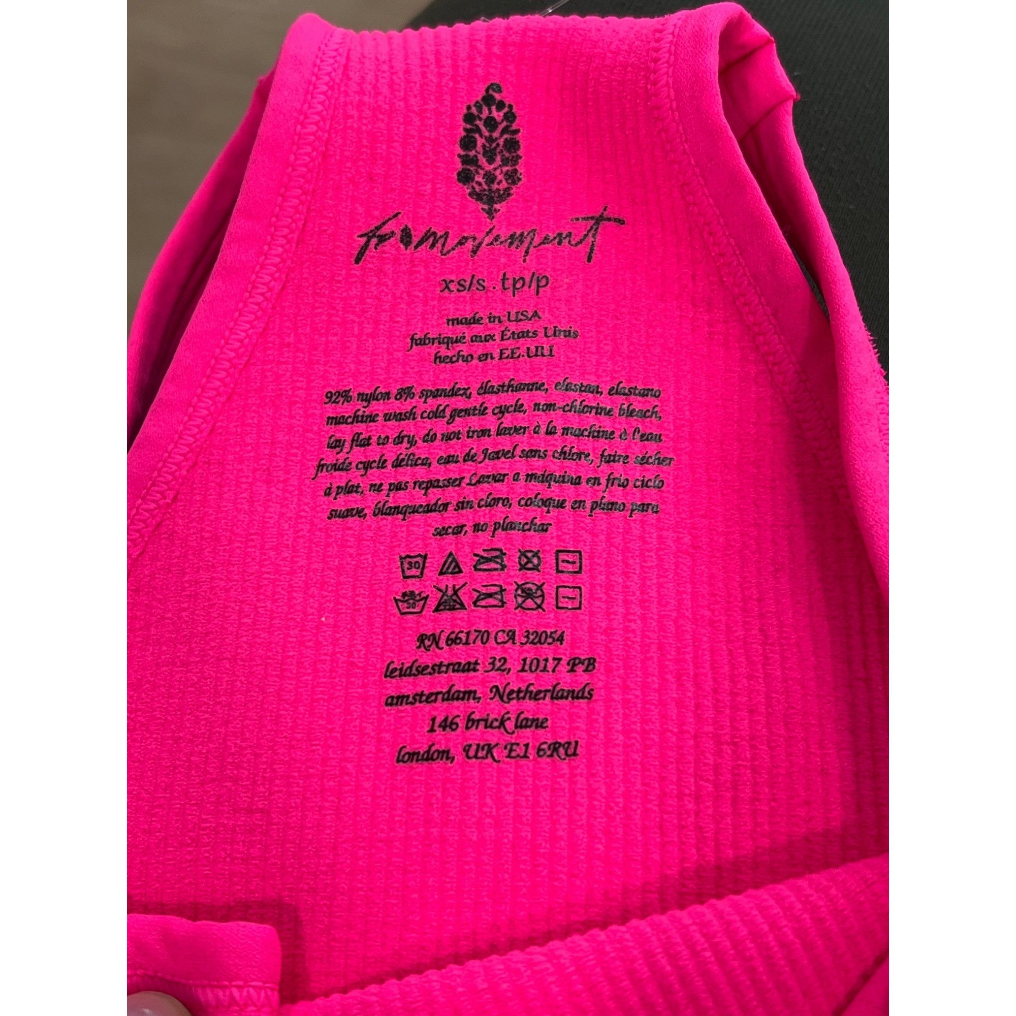 Free People Free people movement Hot Pink Ribbed Racerback Crop Top XS/S Size XS / US 0-2 / IT 36-38 - 4 Thumbnail