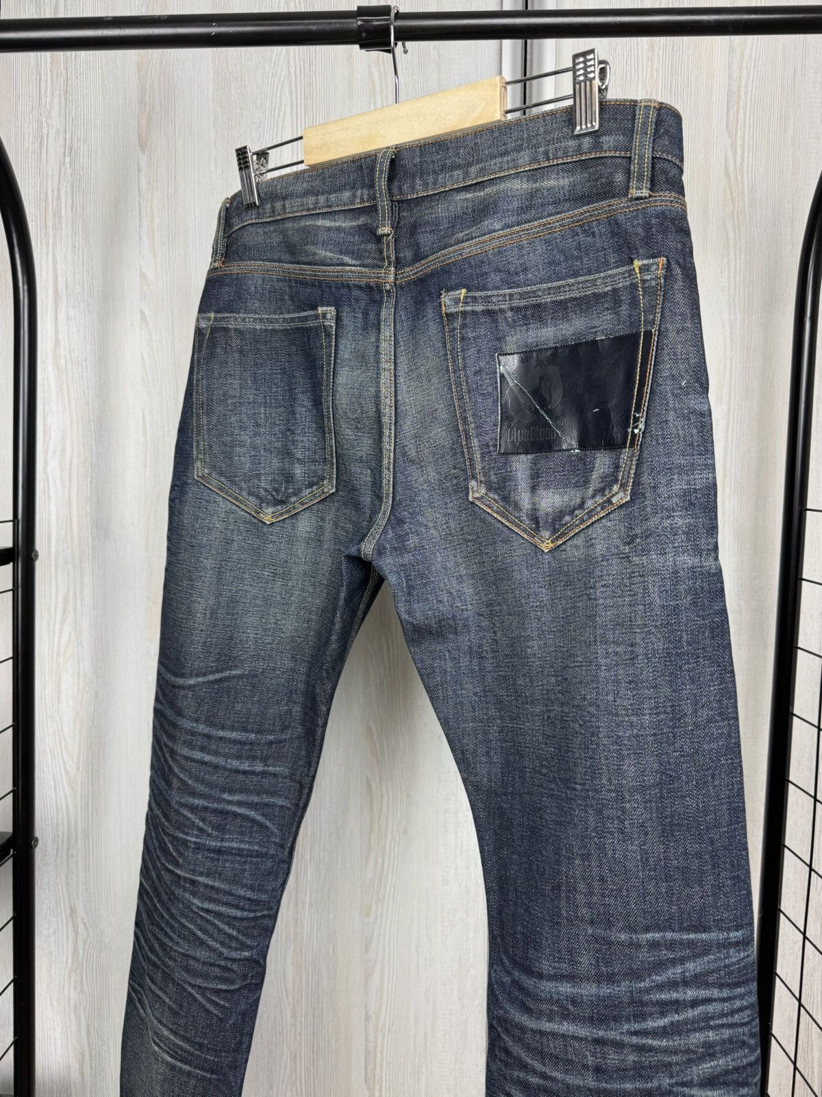 Blue Blood Blue Blood indigo blue faded distressed selvedge denim jeans Size US 34 / EU 50 - 8 Thumbnail