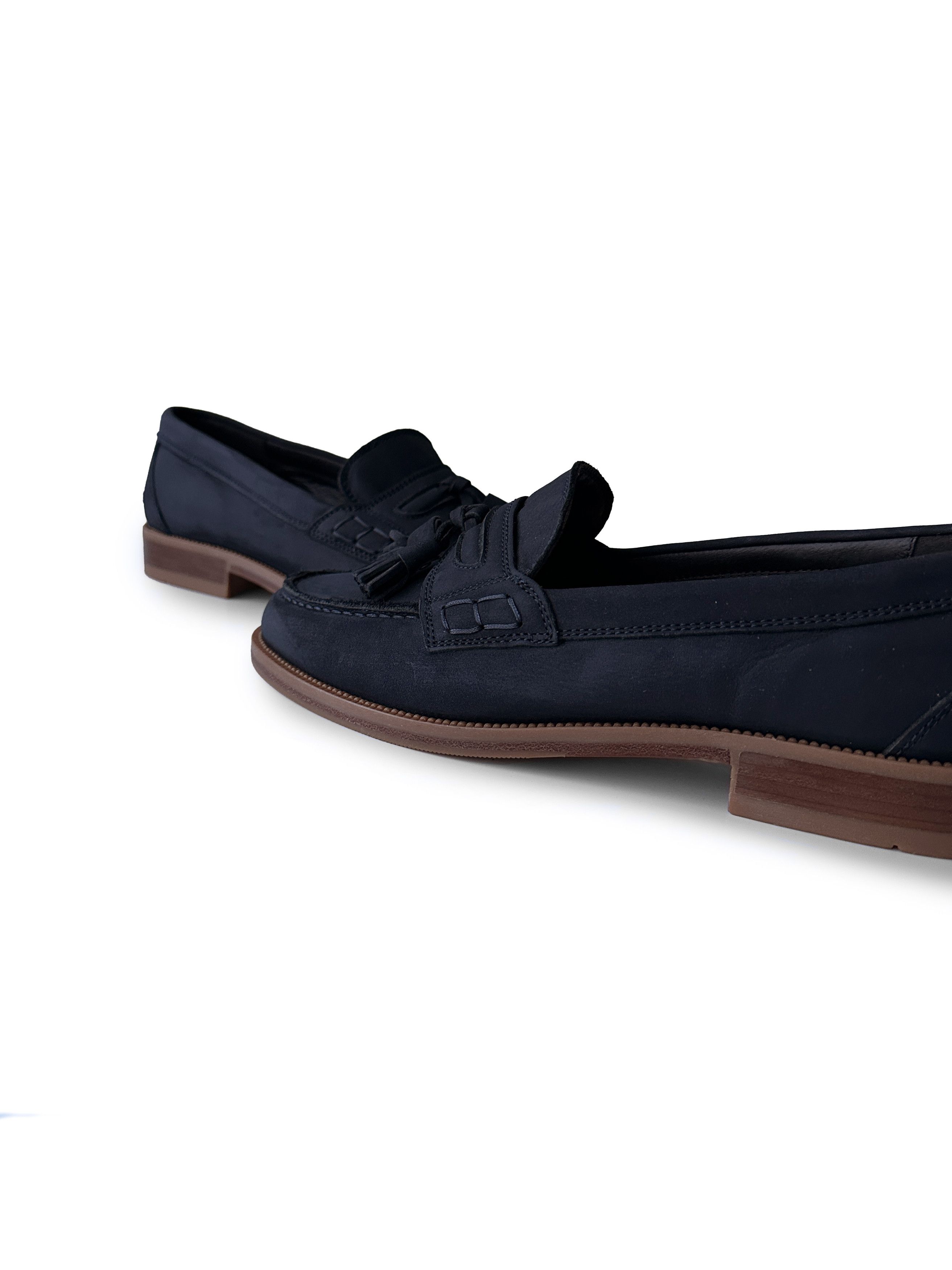 Russell & Bromley Russell & Bromley navy nubuck tassel loafers Size US 8 / EU 41 - 4 Thumbnail