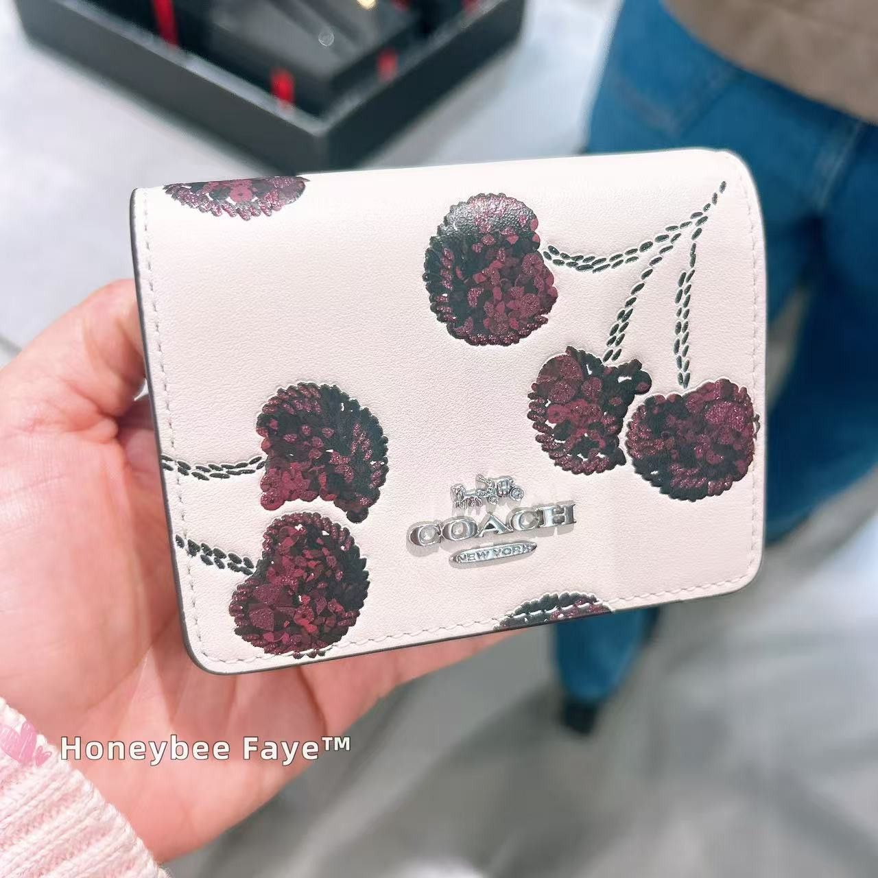 Coach NWT Coach CDE98 Mini Wallet On A Chain With Cherry Print Size ONE SIZE - 1 Thumbnail