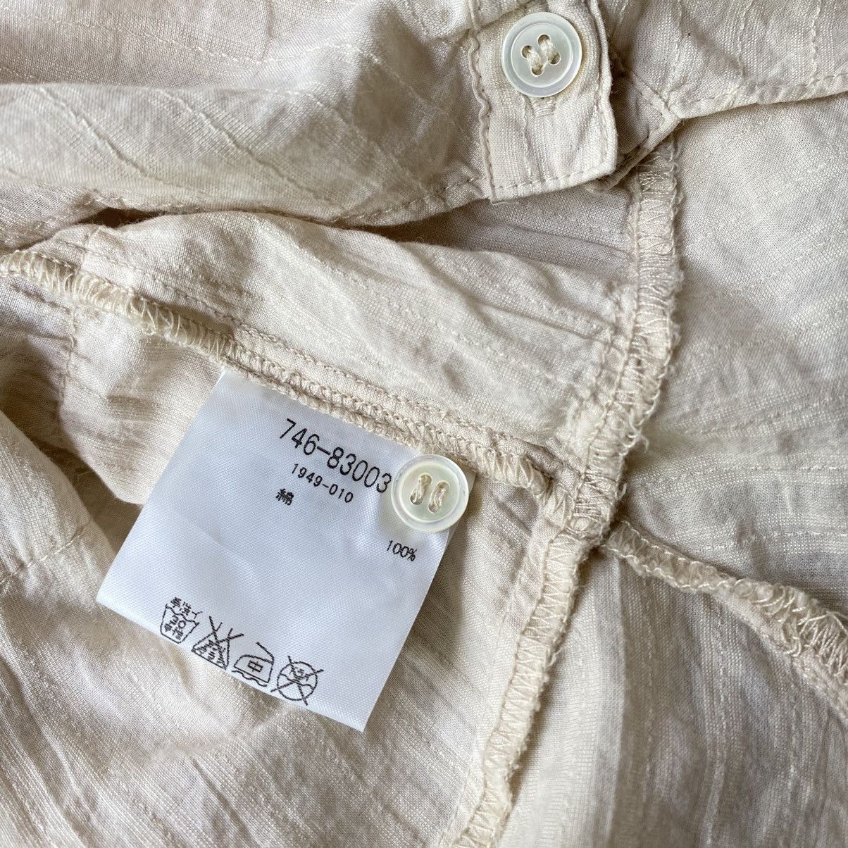 Designer × Japanese Brand A.T Ivory Tiered Ruffle Blouse Size L / US 10 / IT 46 - 15 Thumbnail