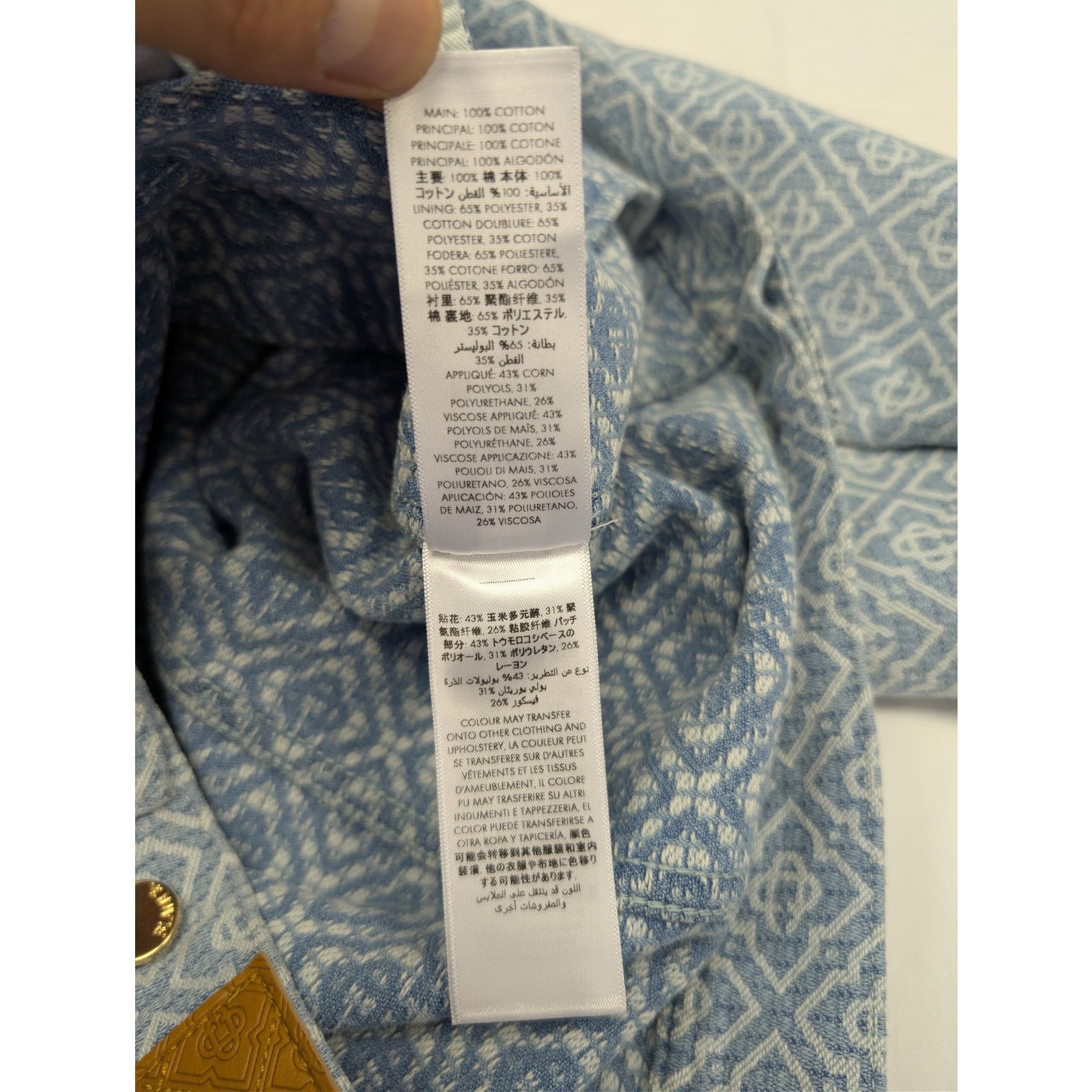 Casablanca o1rshd1 Monogram Denim Jacket in Blue Size US M / EU 48-50 / 2 - 18 Thumbnail