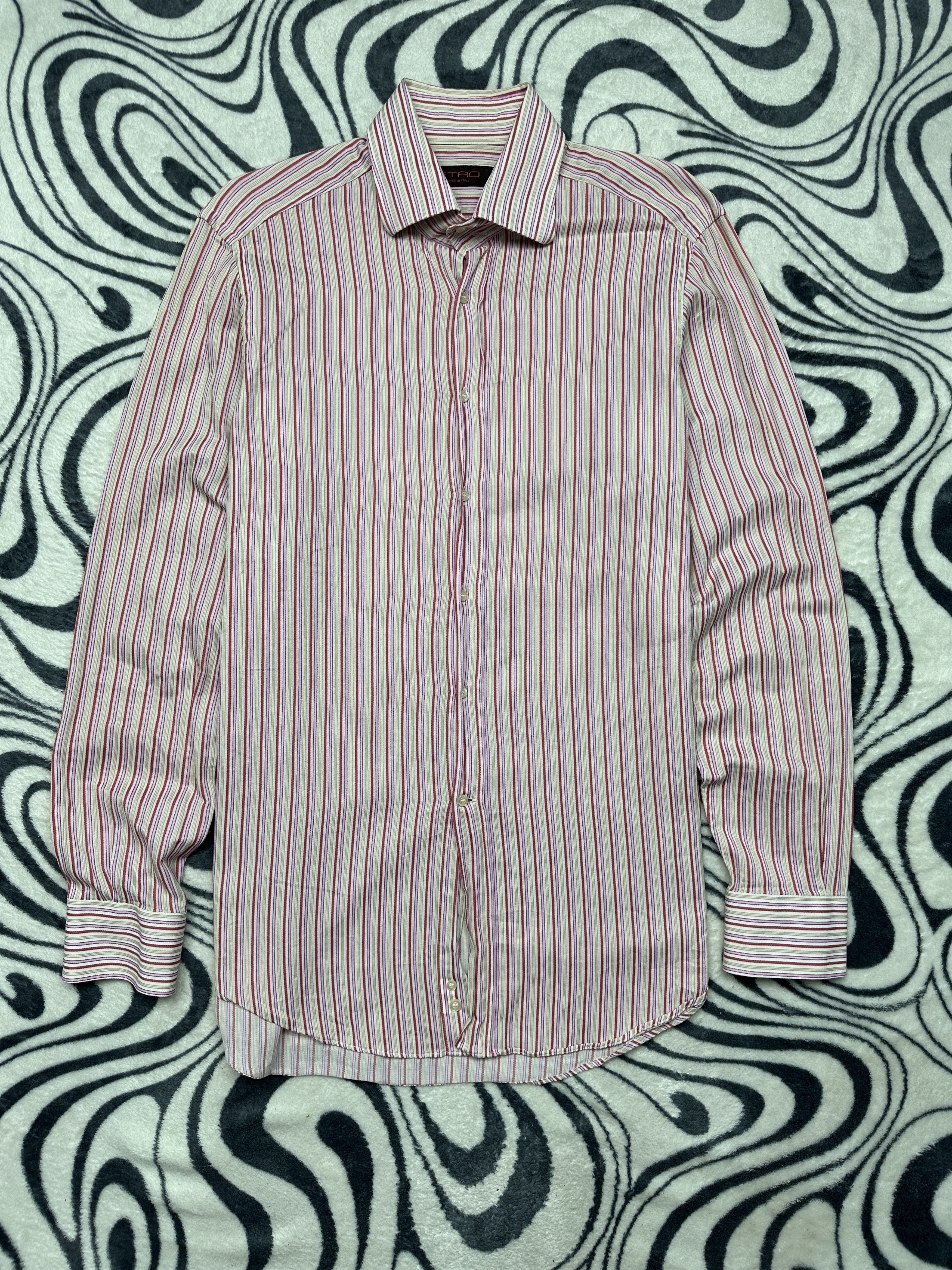 Etro Etro Vintage Mens Long Sleeve Striped Shirt Size US L / EU 52-54 / 3 - 1 Thumbnail