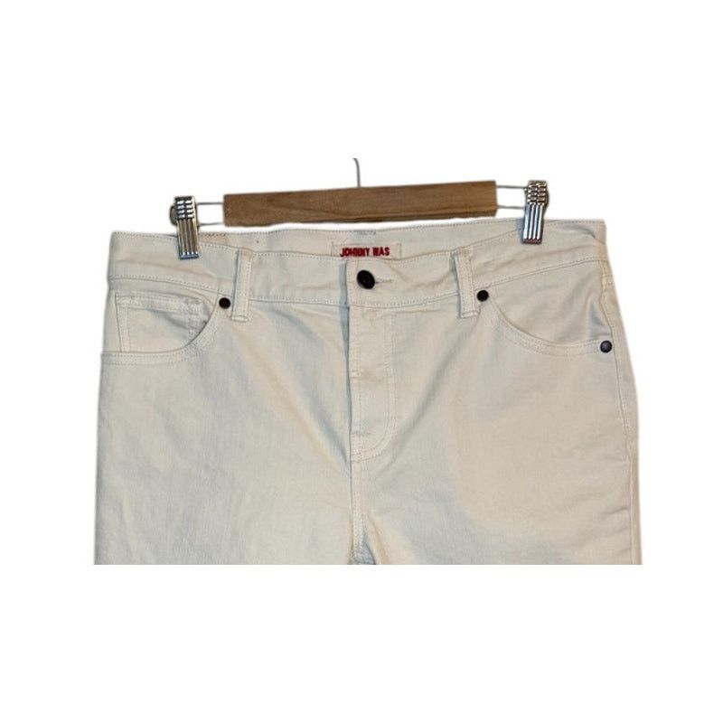 Johnny Was Johnny Was Jeans Women 28 Off White Cropped Boyfriend Size 28" / US 6 / IT 42 - 2 Thumbnail