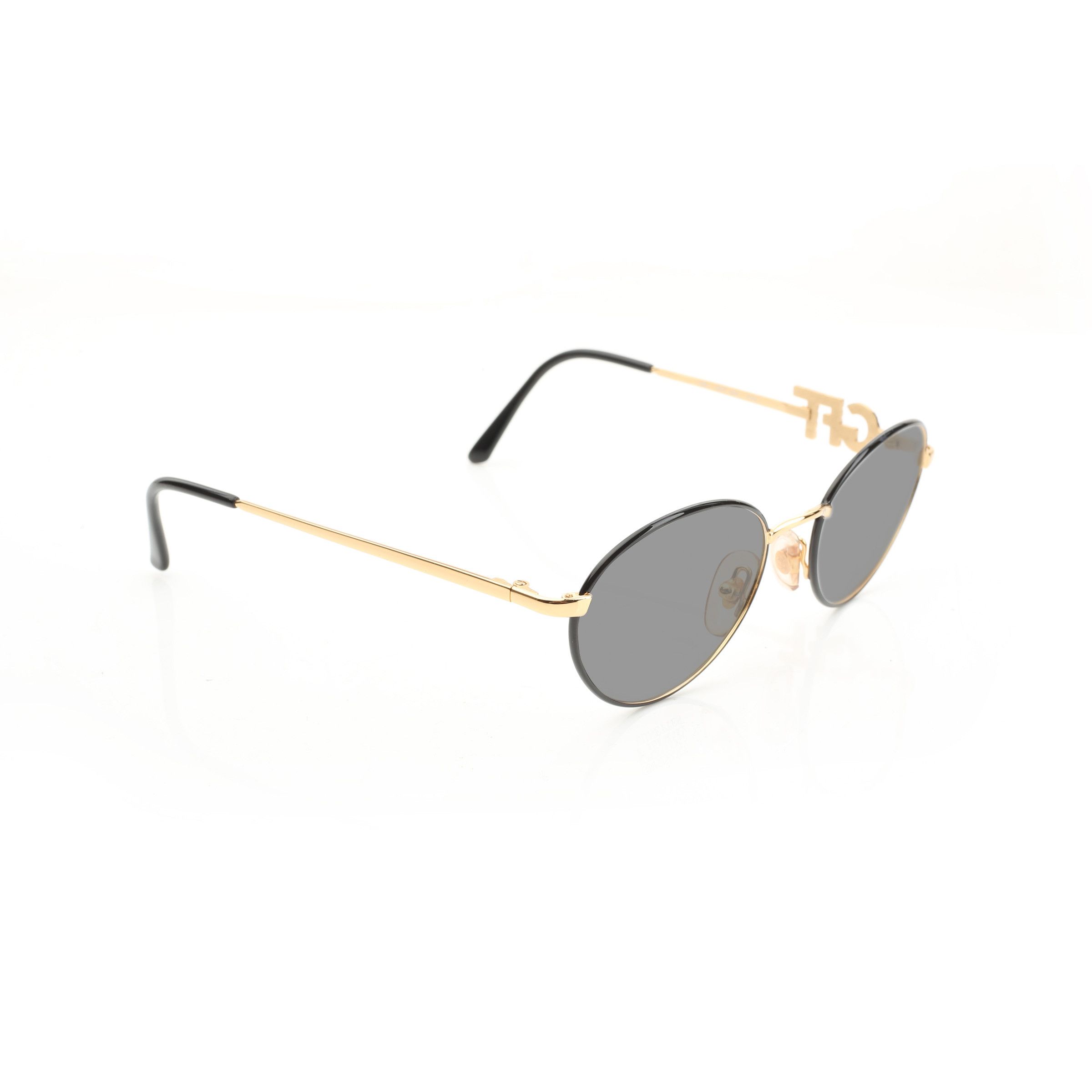 Gianfranco Ferre Gianfranco Ferre '90s Crystal Signature Gold Oval Sunglasses Size ONE SIZE - 2 Thumbnail