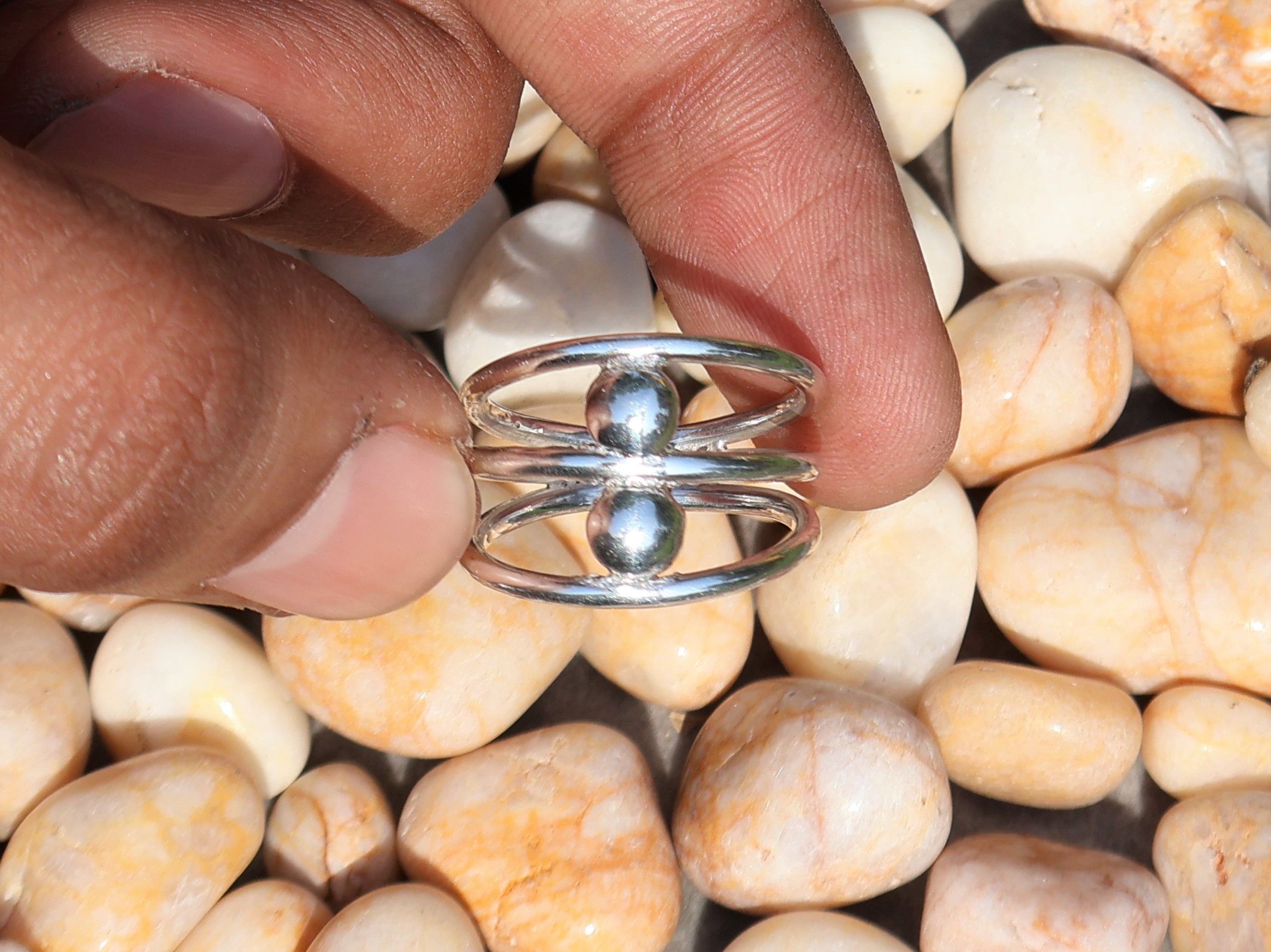 Handmade Triple Band Ring, 925 Silver Jewelry, Handmade Women Rings Size ONE SIZE - 7 Thumbnail