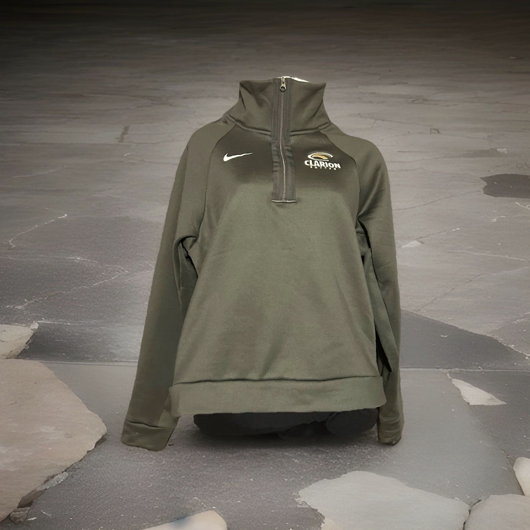 Nike Nike Clarion University Soccer 1/4 Zip Dark Gray Pullover Jacket Women Small Size S / US 4 / IT 40 - 3 Thumbnail