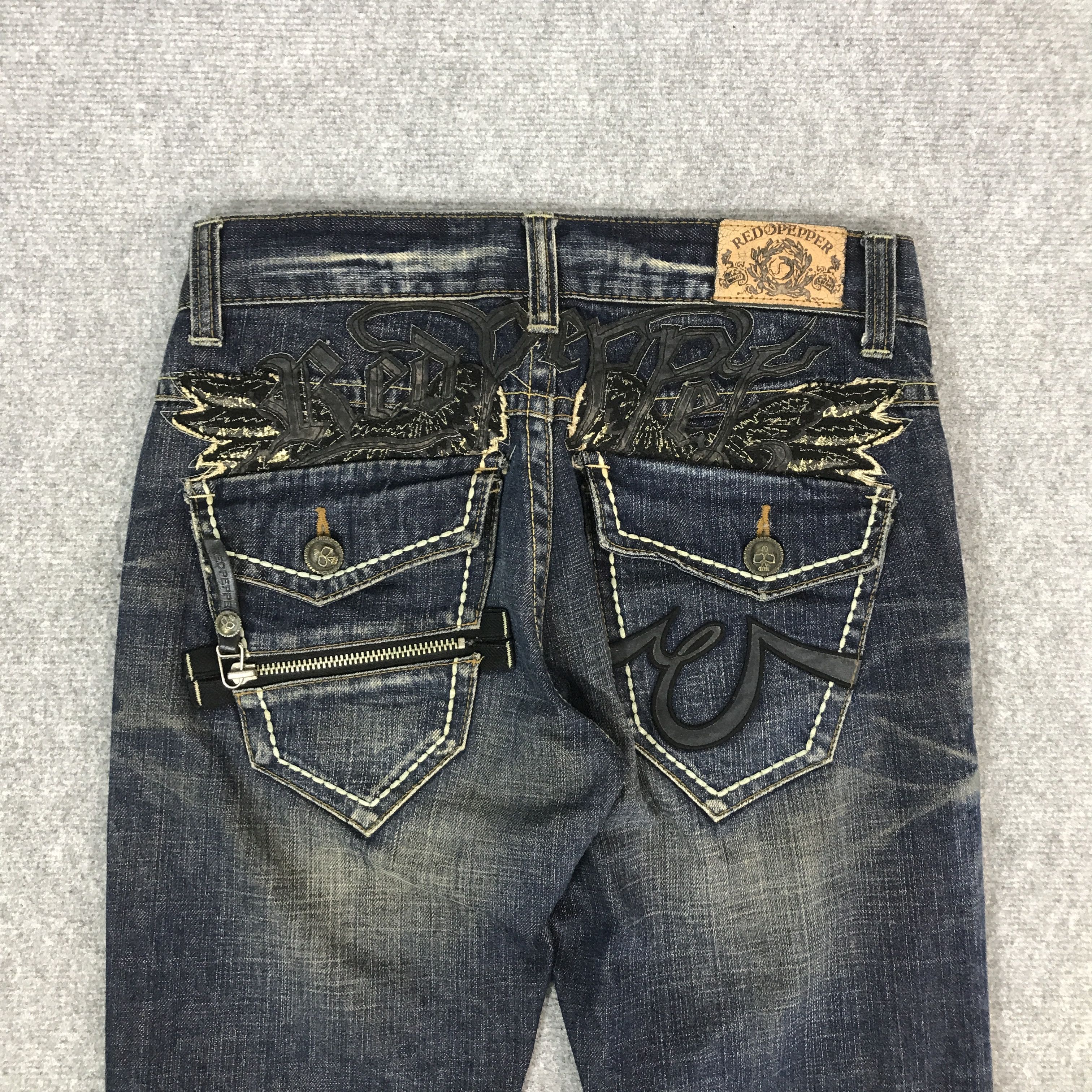 Japanese Brand JAPAN DESIGN RED PEPPER DENIM JEANS PANTS Size US 30 / EU 46 - 5 Thumbnail