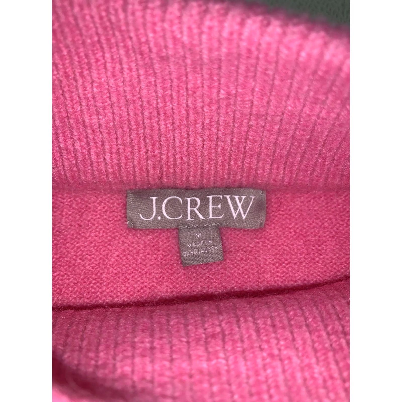 J.Crew VINTAGE J.CREW Chunky Cropped Sweater Relaxed Boxy Supersoft Yarn Pink Wool Blend M Size M / US 6-8 / IT 42-44 - 4 Thumbnail