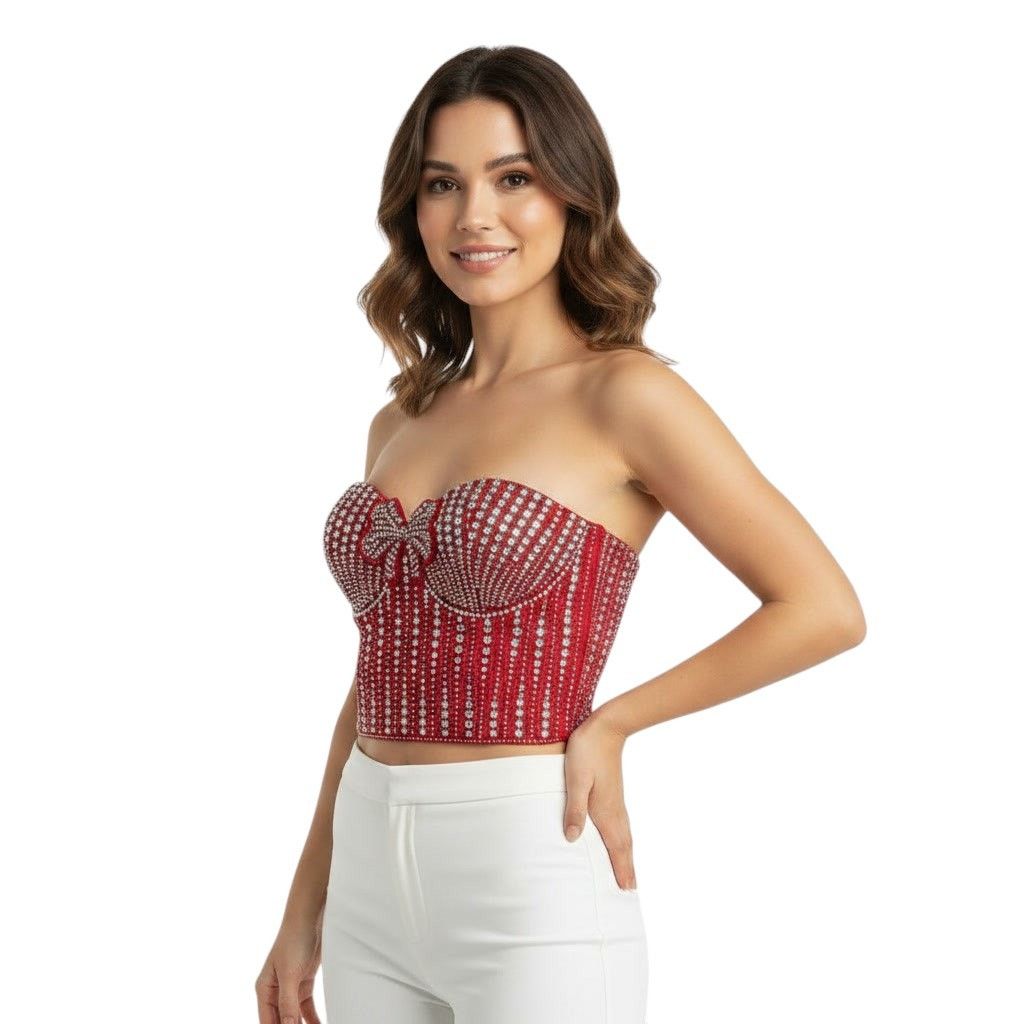 Victoria's Secret Victroria's Secret Crystal Embellished Long Line Bustier, S Size ONE SIZE - 5 Thumbnail